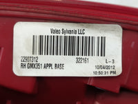 2013-2016 Chevrolet Malibu Tail Light Assembly Passenger Right OEM P/N:22907312 Fits Fits 2013 2014 2015 2016 OEM Used Auto 