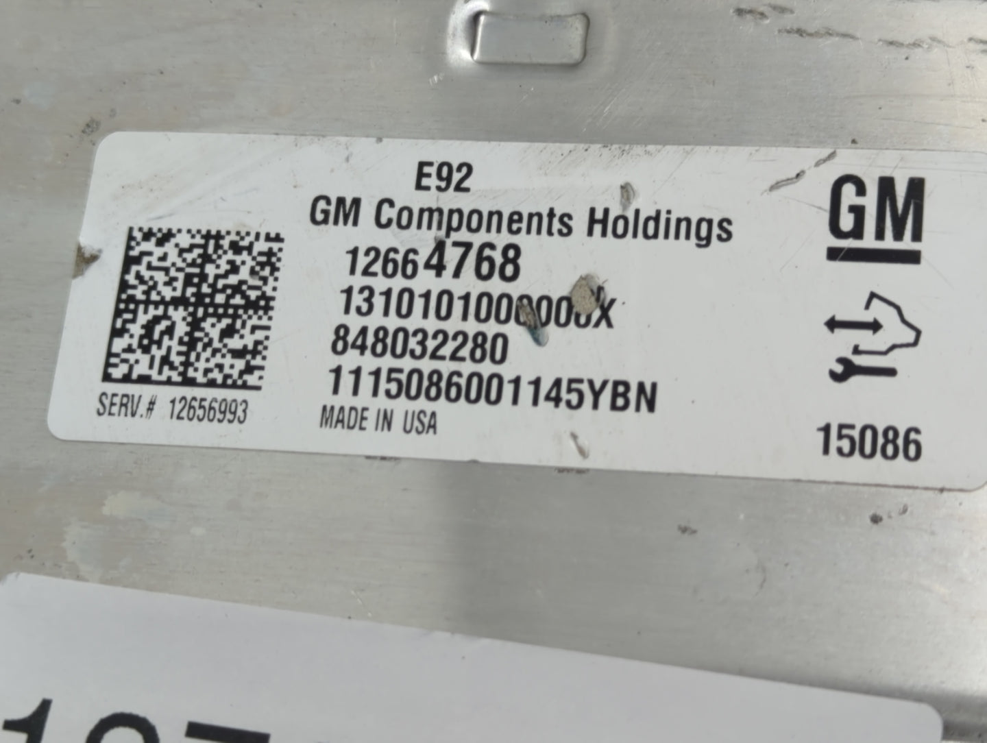2014-2016 Chevrolet Silverado PCM Engine Control Computer ECU ECM PCU OEM P/N:12664768 Fits Fits 2014 2015 2016 OEM Used Aut