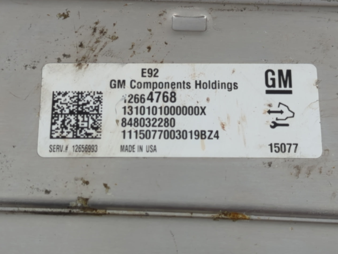 2014-2016 Chevrolet Silverado 1500 PCM Engine Control Computer ECU ECM PCU OEM P/N:12664768 Fits Fits 2014 2015 2016 OEM Use