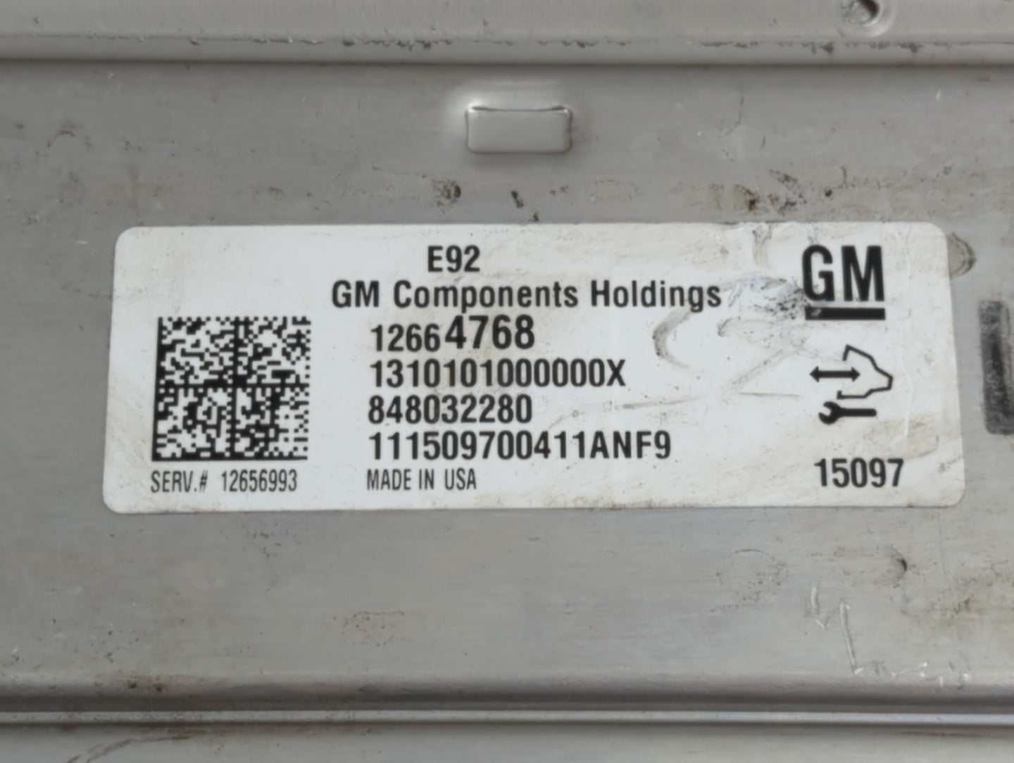 2014-2016 Chevrolet Silverado 1500 PCM Engine Control Computer ECU ECM PCU OEM P/N:848032280 12664768 Fits Fits 2014 2015 20