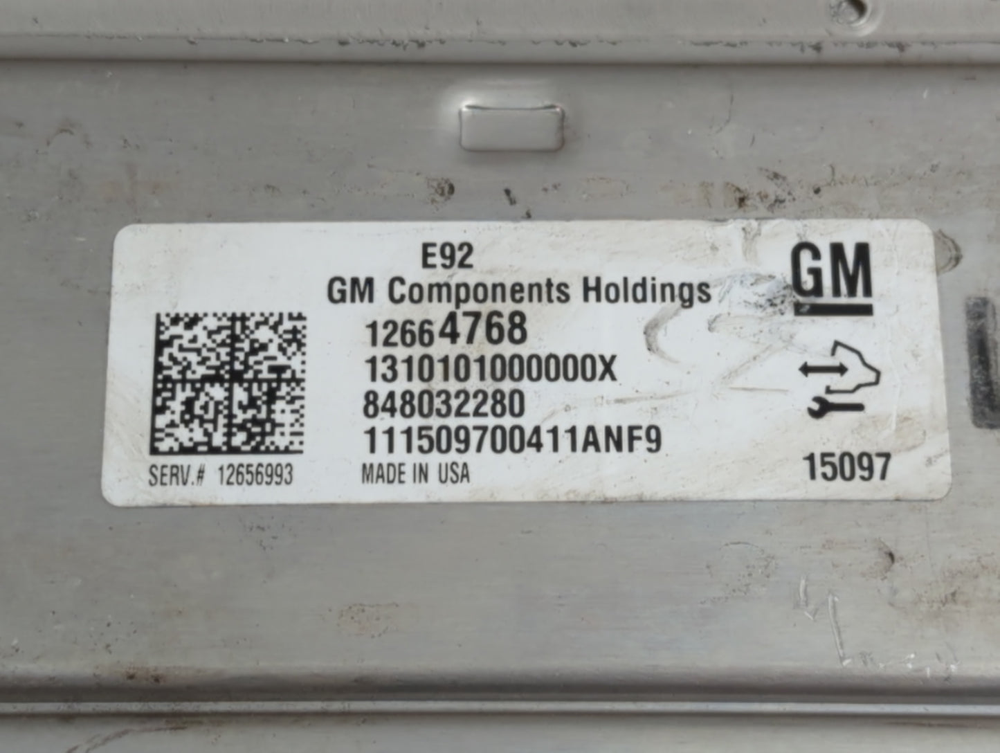 2014-2016 Chevrolet Silverado 1500 PCM Engine Control Computer ECU ECM PCU OEM P/N:848032280 12664768 Fits Fits 2014 2015 20