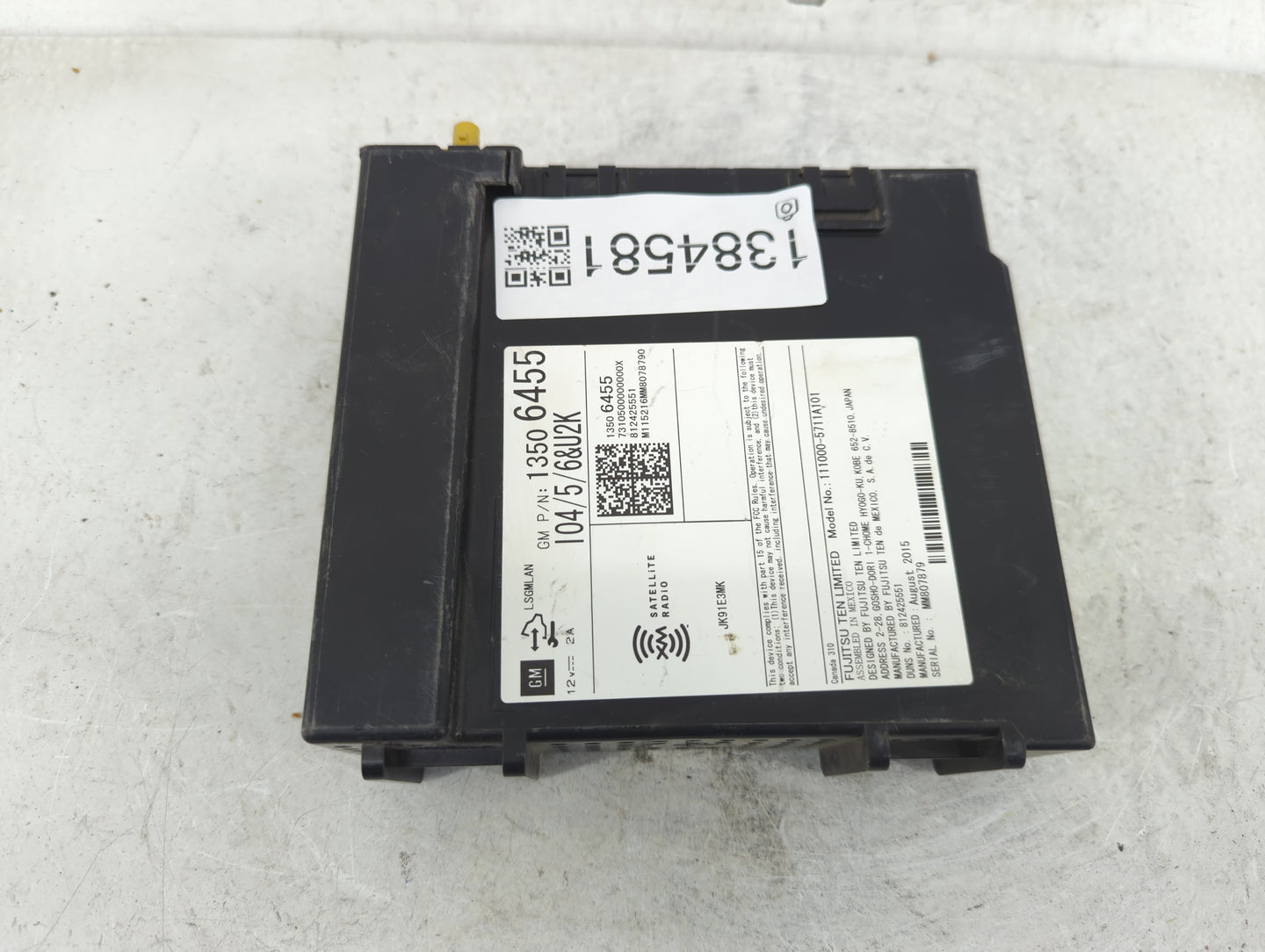 2015 Chevrolet Silverado 1500 Radio AM FM Cd Player Receiver Replacement P/N:812425551 13506455 Fits Fits 2016 OEM Used Auto