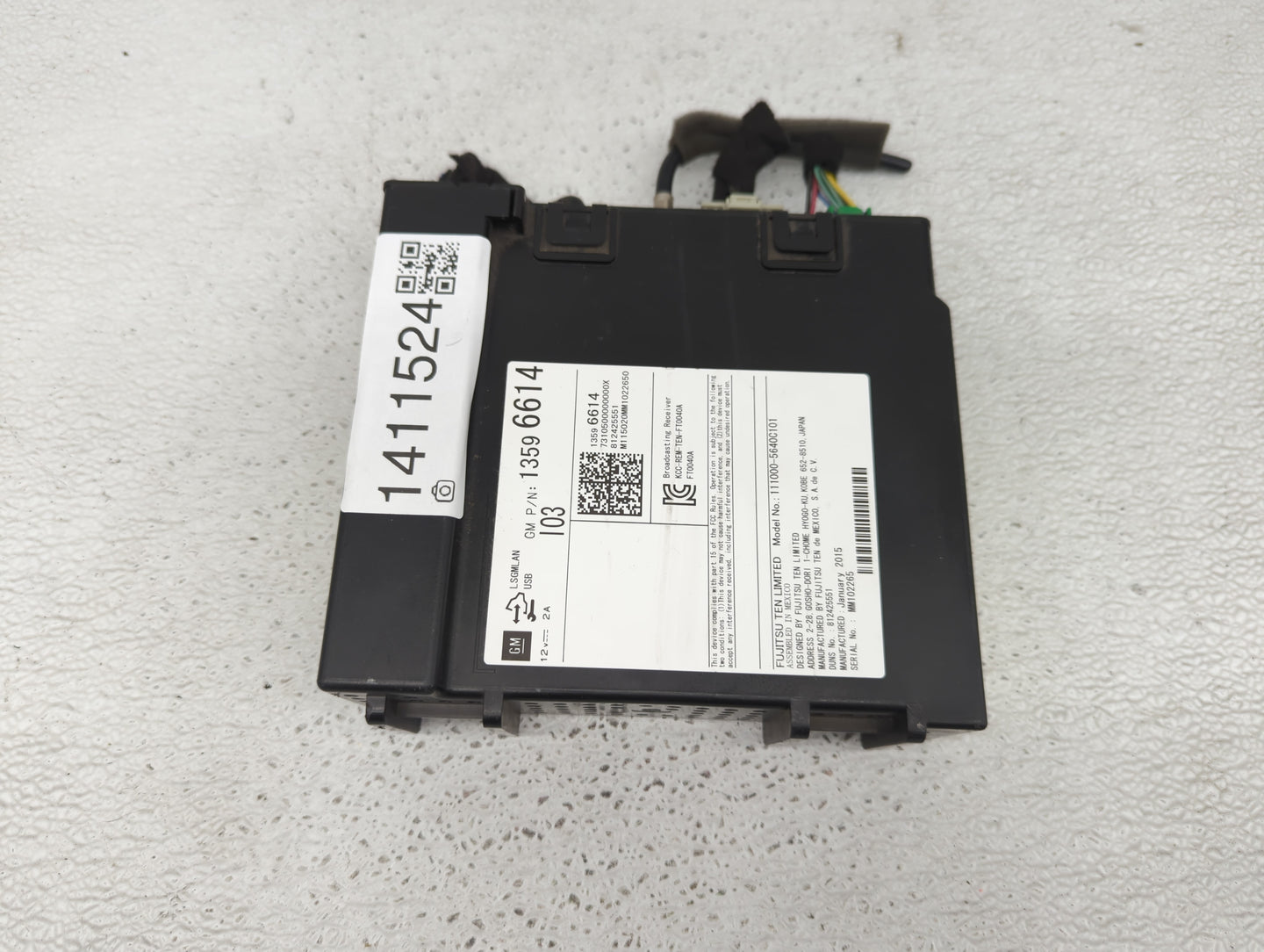 2015 Chevrolet Silverado 1500 Radio AM FM Cd Player Receiver Replacement P/N:13596614 111000-5640C101 Fits Fits 2016 OEM Use