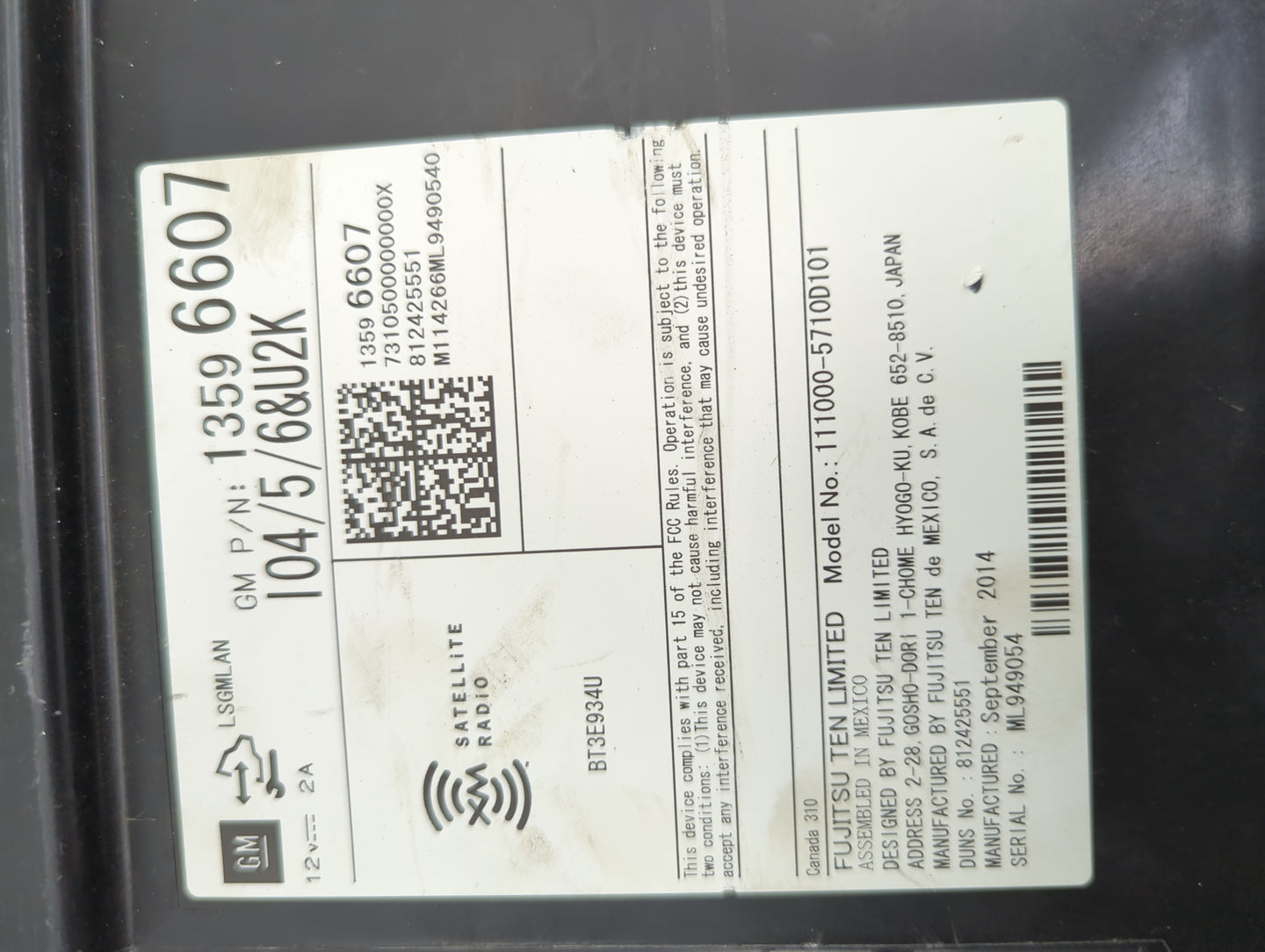 2015 Chevrolet Silverado 1500 Radio AM FM Cd Player Receiver Replacement P/N:13596607 111000-5710D101, BT3E934U Fits Fits 20