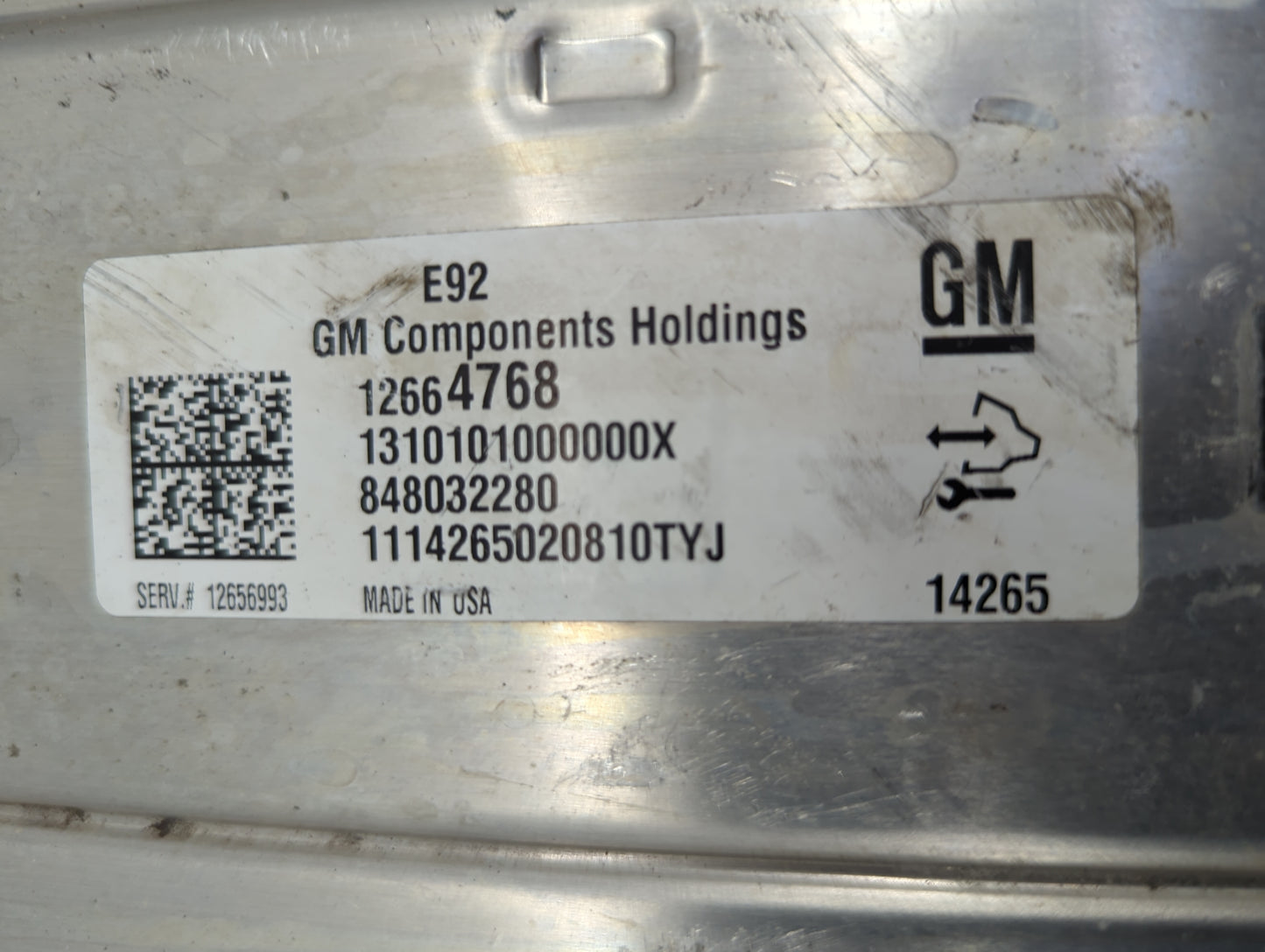 2014-2016 Chevrolet Silverado 1500 PCM Engine Control Computer ECU ECM PCU OEM P/N:12664768 12656993 Fits Fits 2014 2015 201