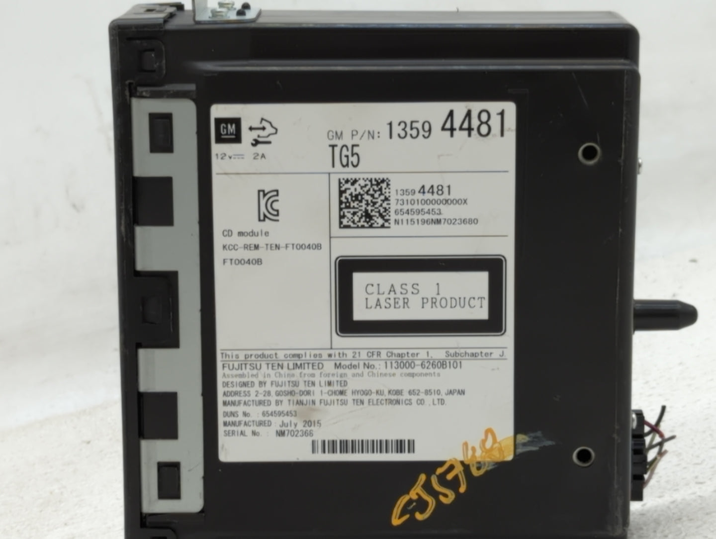 2015 Chevrolet Silverado 1500 Climate Control Module Temperature AC/Heater Replacement P/N:13594481 Fits OEM Used Auto Parts