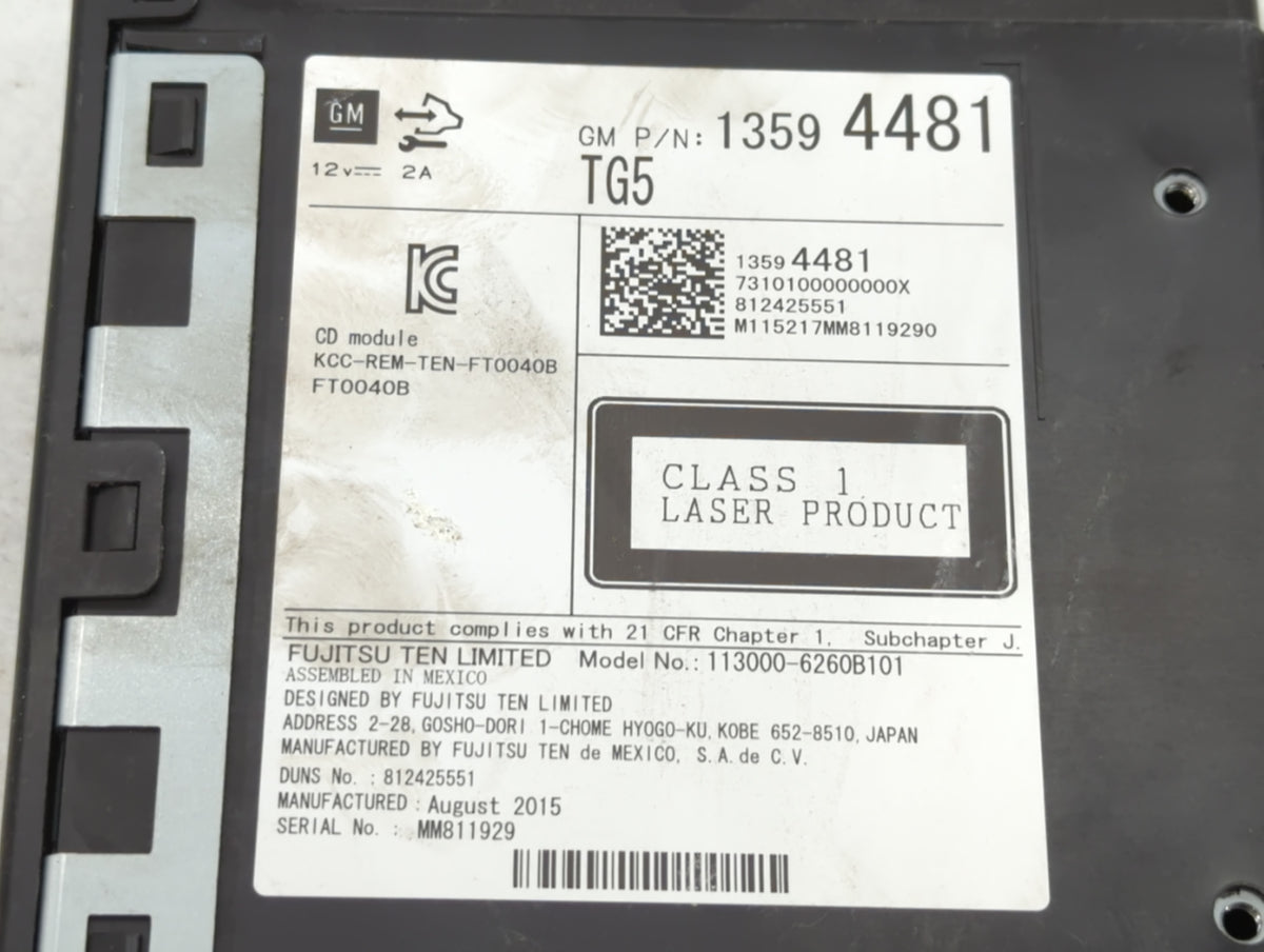 2015-2019 Chevrolet Silverado 1500 Am Fm Cd Player Radio Receiver 751555 - Oemusedautoparts1.com