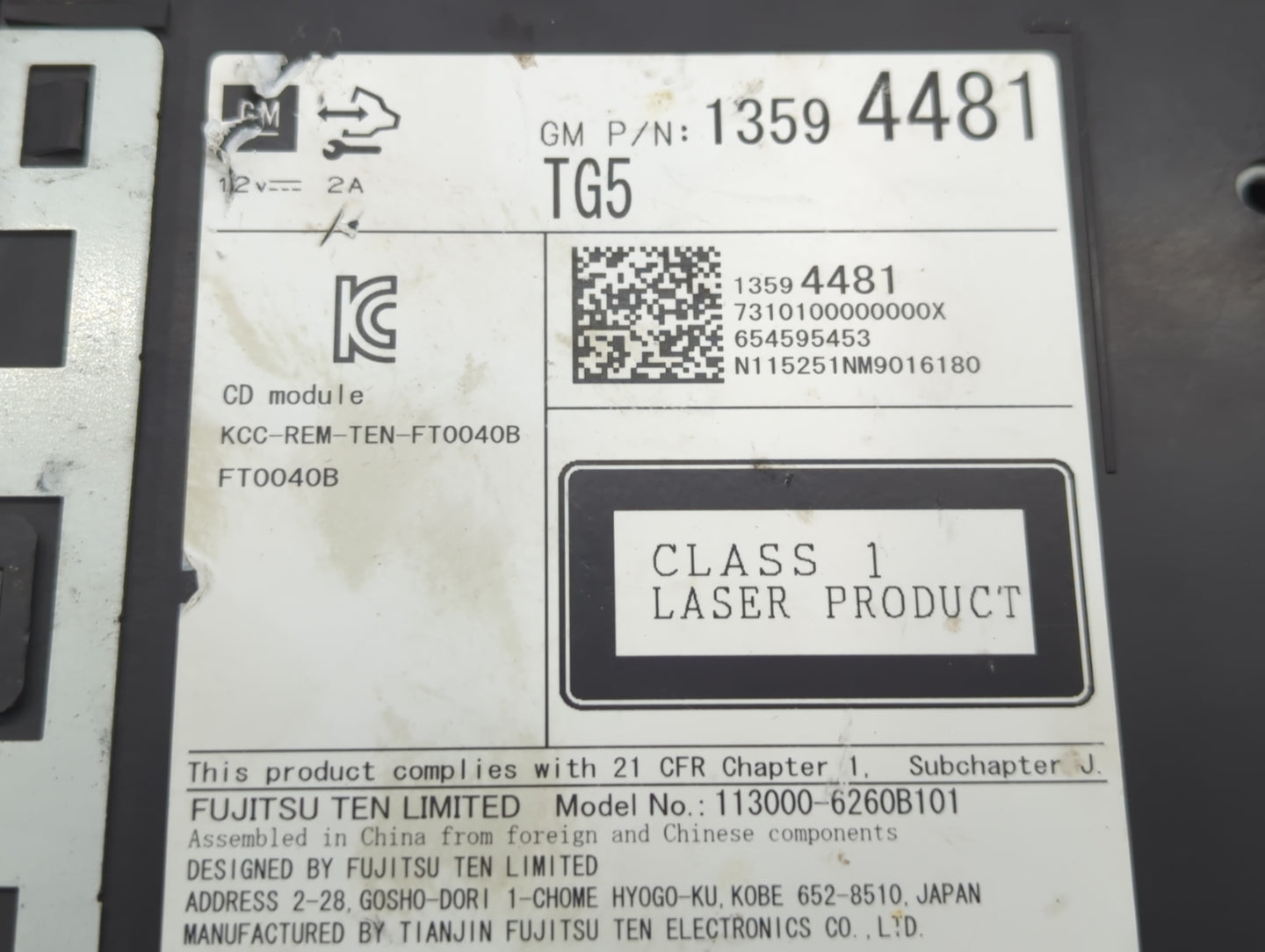 2015-2019 Chevrolet Silverado 1500 Am Fm Cd Player Radio Receiver - Oemusedautoparts1.com