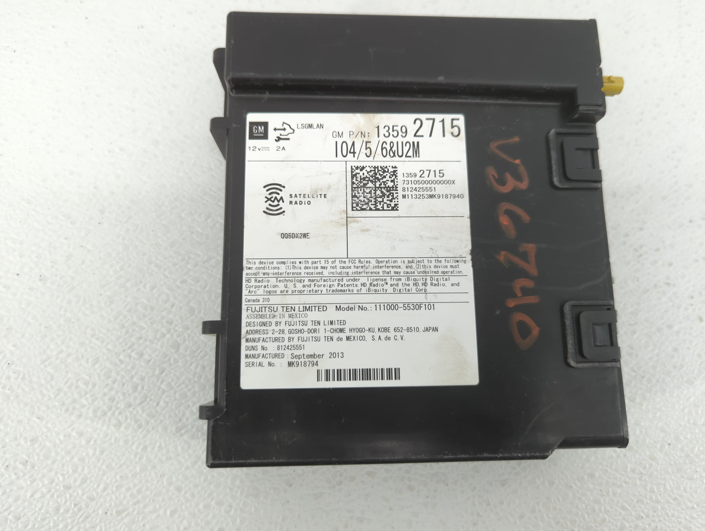 2015-2015 Chevrolet Silverado 2500 Am Fm Cd Player Radio Receiver - Oemusedautoparts1.com