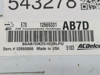 2015 Chevrolet Silverado 2500 PCM Engine Control Computer ECU ECM PCU OEM P/N:12668866 12669331 Fits Fits 2011 2012 OEM Used
