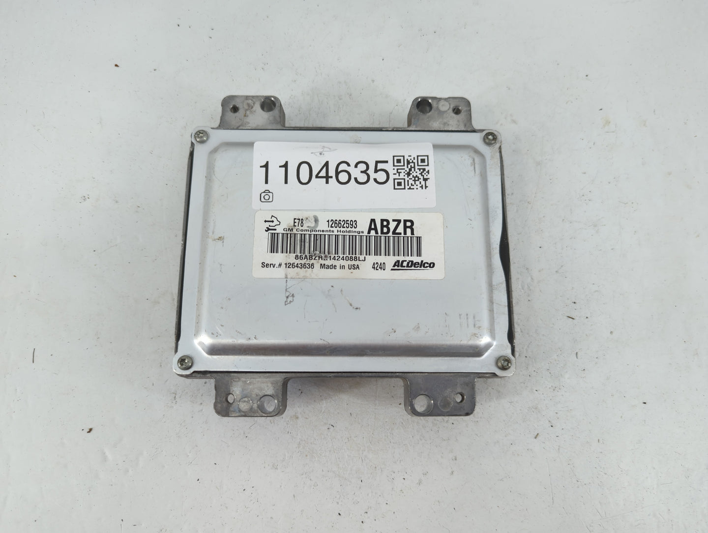 2012-2016 Chevrolet Sonic PCM Engine Control Computer ECU ECM PCU OEM P/N:12662593 Fits Fits 2011 2012 2013 2014 2015 2016 O