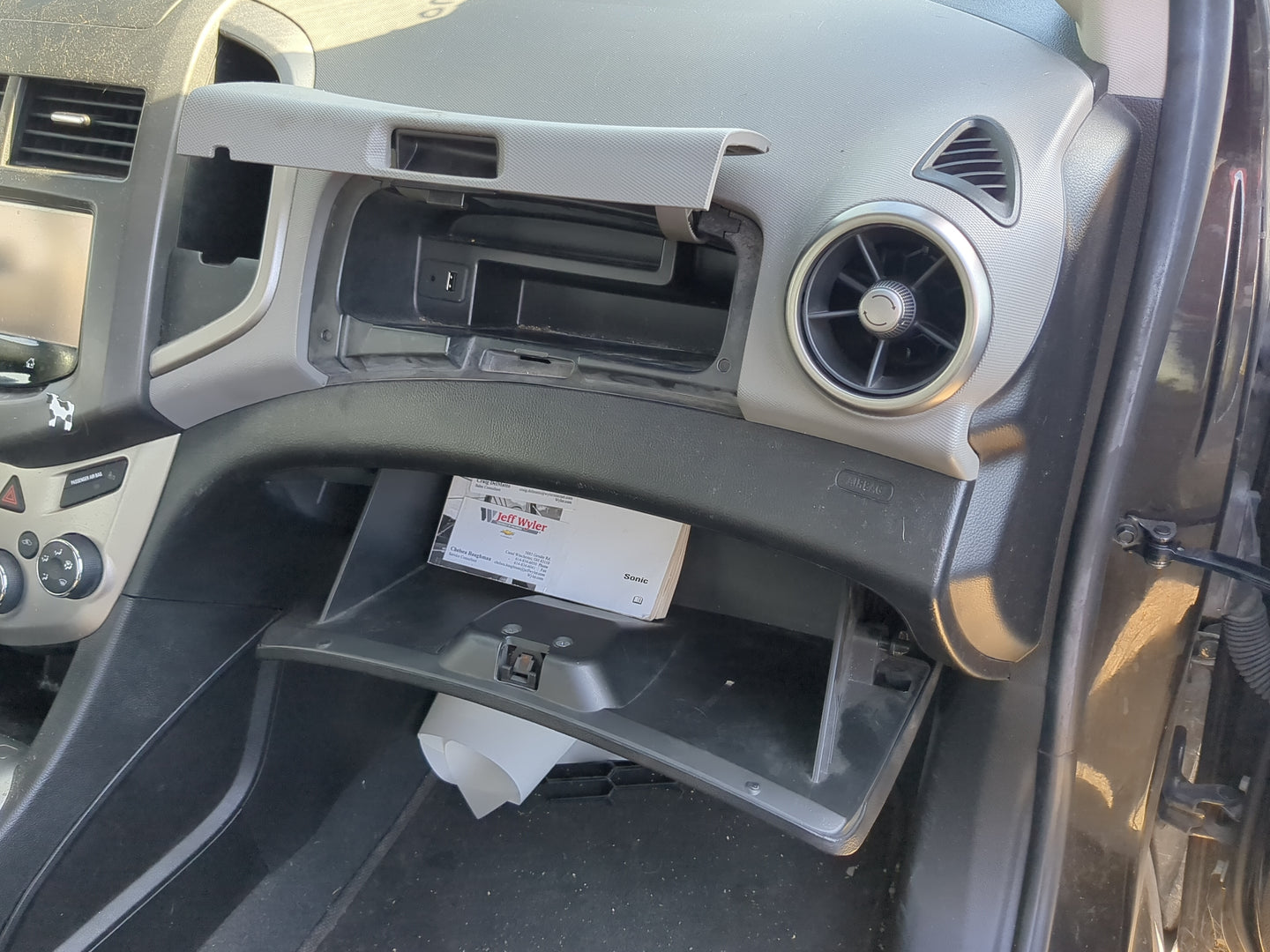 2015 Chevrolet Sonic Passenger Glove Box Door Storage Compartment - Oemusedautoparts1.com