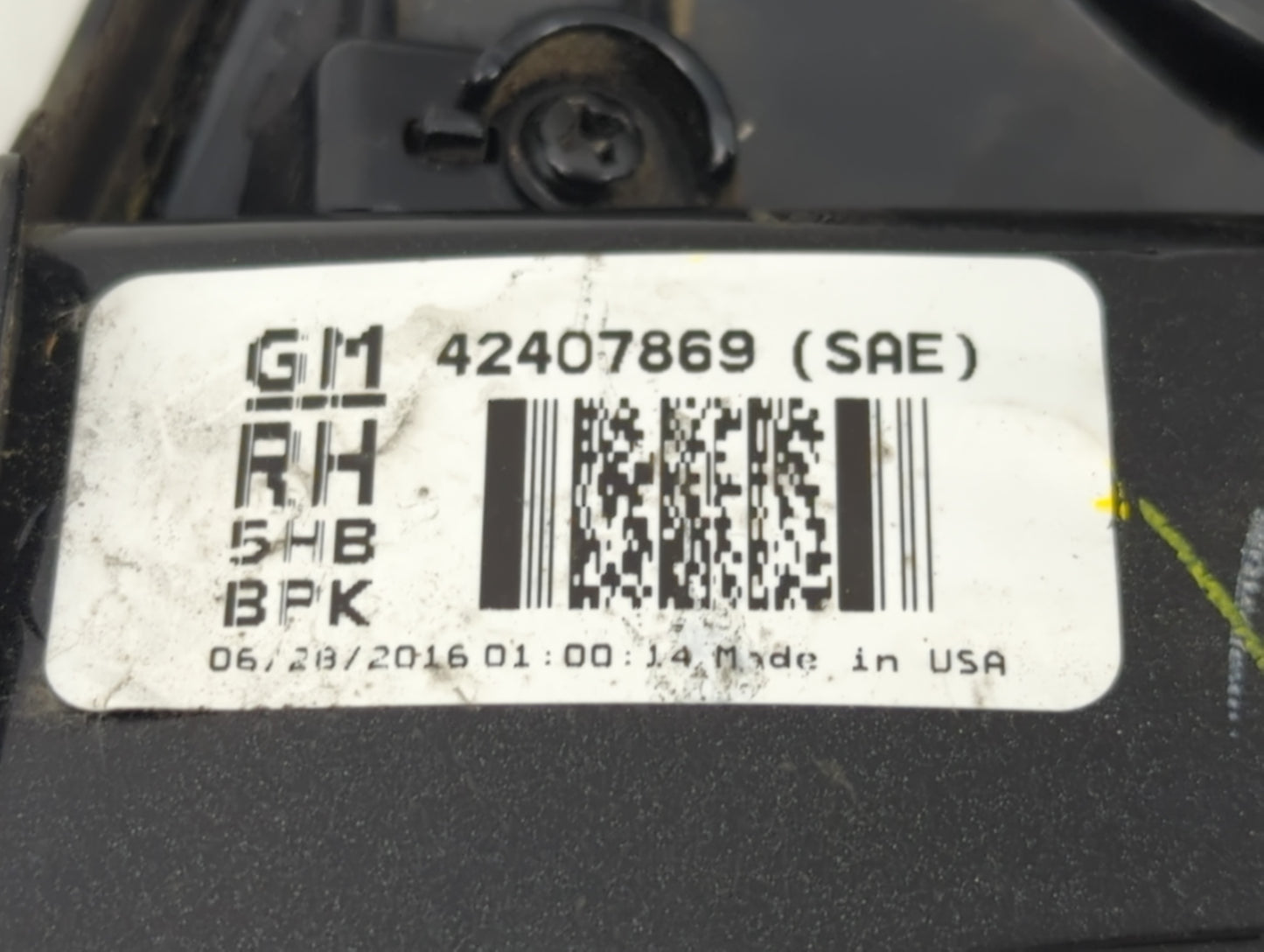 2012-2016 Chevrolet Sonic Tail Light Assembly Passenger Right OEM P/N:42407869 Fits Fits 2012 2013 2014 2015 2016 OEM Used A