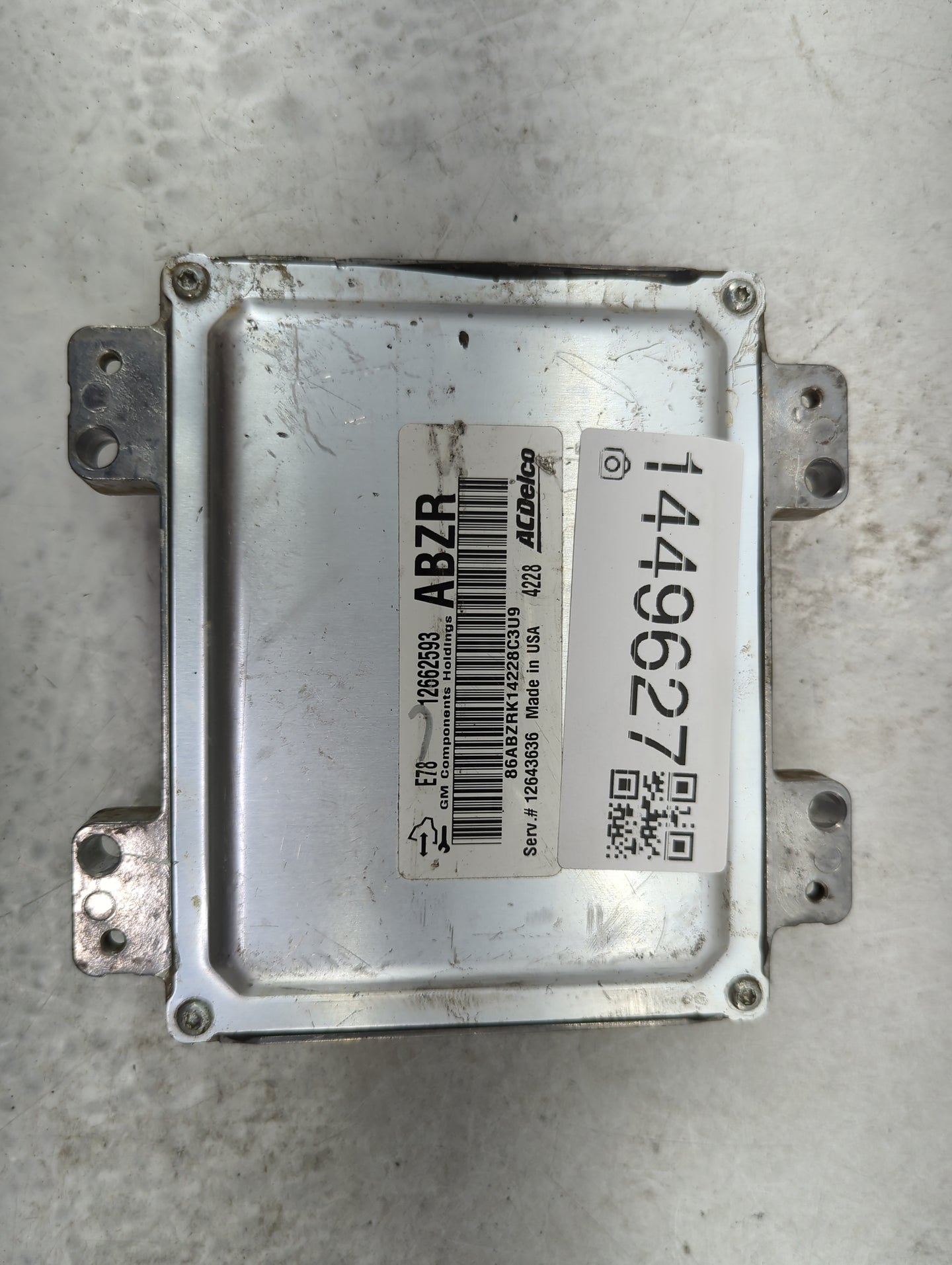 2012-2016 Chevrolet Sonic PCM Engine Control Computer ECU ECM PCU OEM P/N:12662593 Fits Fits 2011 2012 2013 2014 2015 2016 O