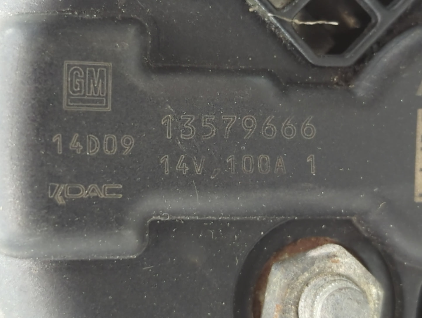 2012-2018 Chevrolet Sonic Alternator Replacement Generator Charging Assembly Engine OEM P/N:13579666 Fits OEM Used Auto Part