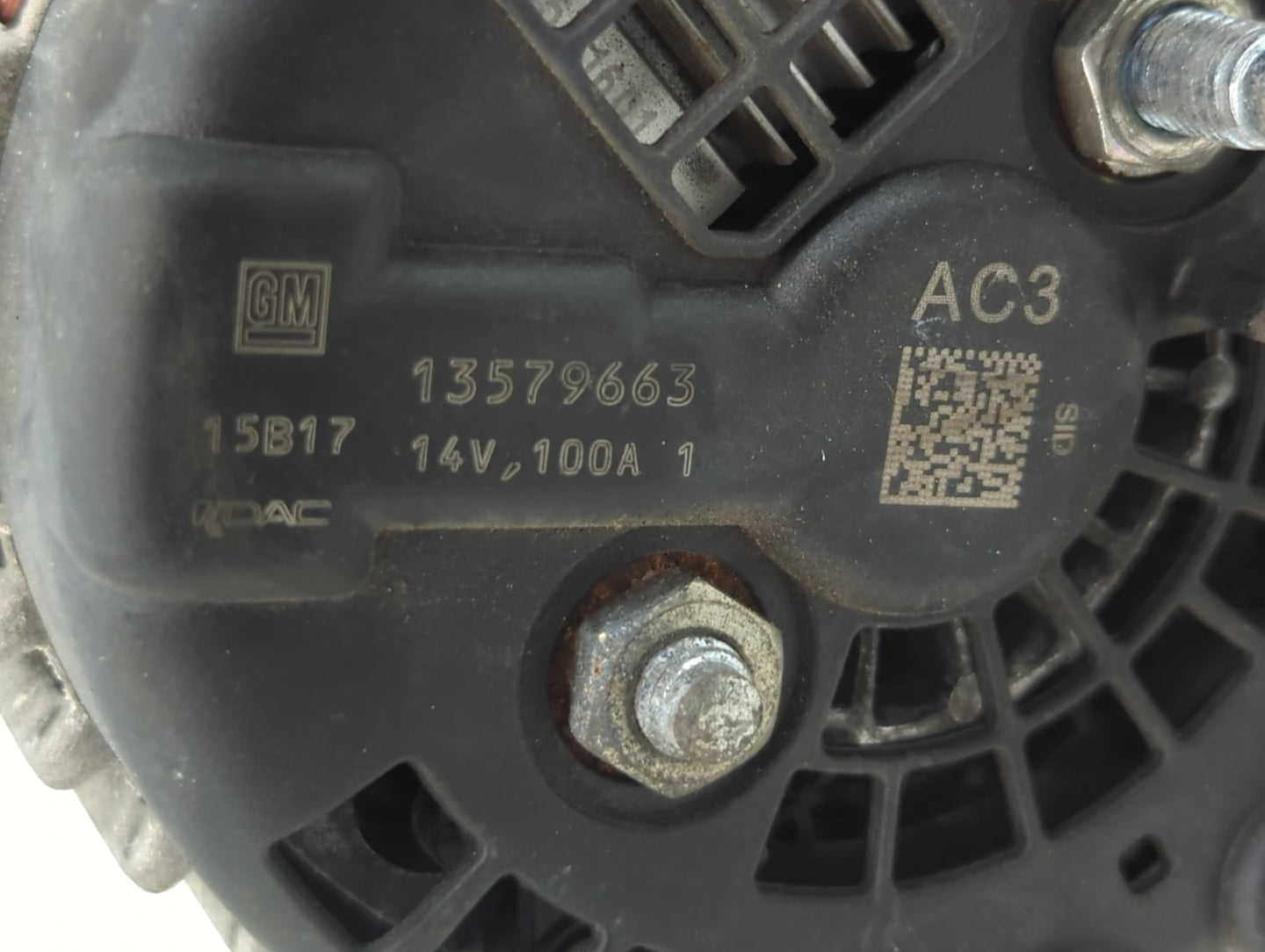 2012-2019 Chevrolet Sonic Alternator Replacement Generator Charging Assembly Engine OEM P/N:13579663 Fits OEM Used Auto Part