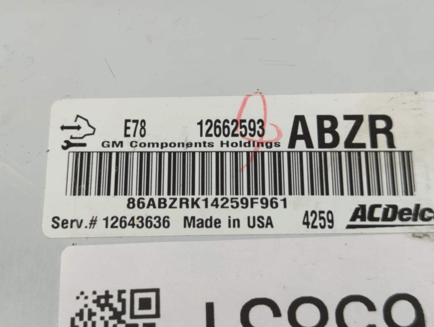 2012-2016 Chevrolet Sonic PCM Engine Control Computer ECU ECM PCU OEM P/N:12662593 Fits Fits 2011 2012 2013 2014 2015 2016 O