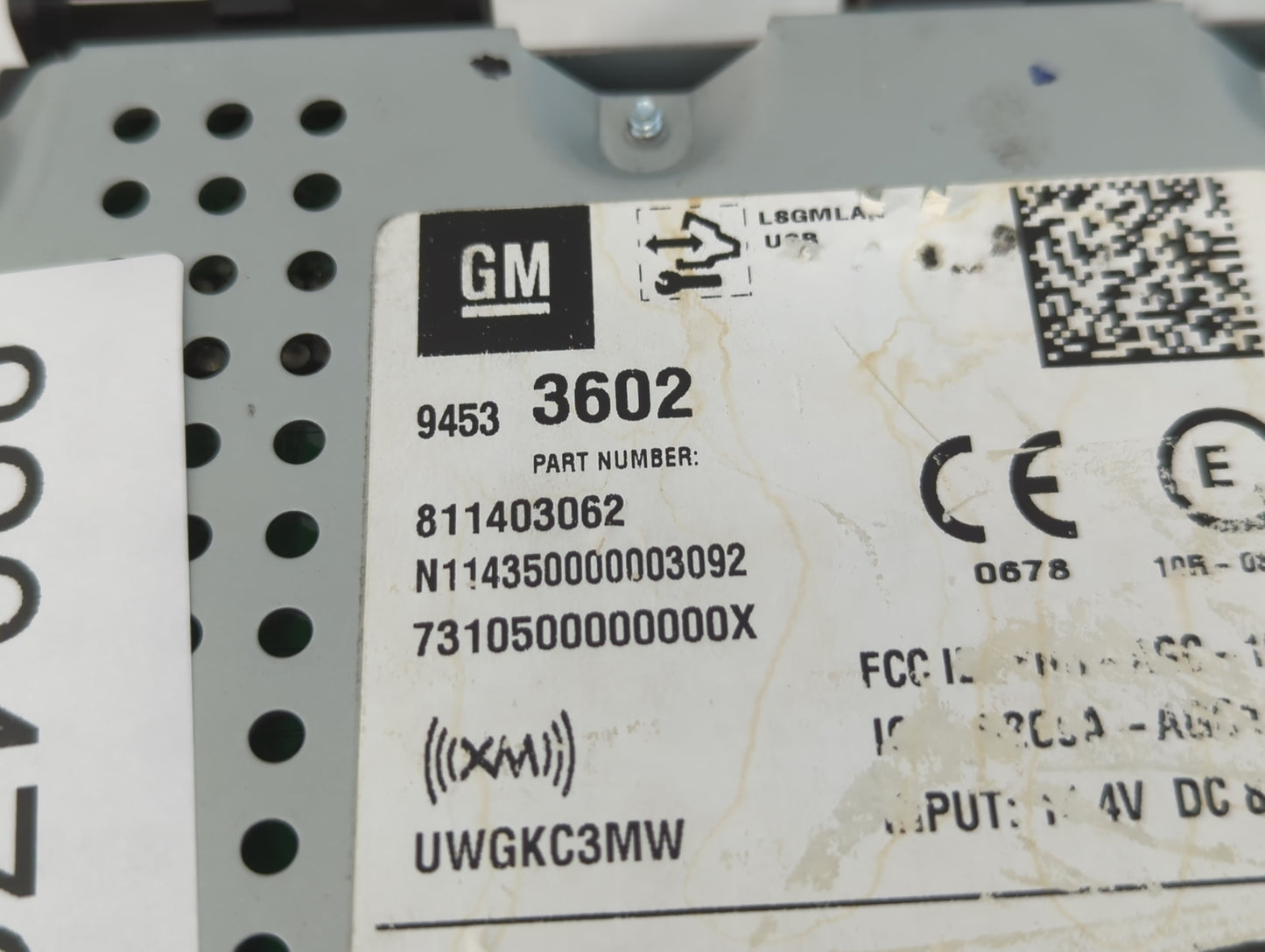 2015 Chevrolet Sonic Radio AM FM Cd Player Receiver Replacement P/N:94533602 Fits OEM Used Auto Parts - Oemusedautoparts1.co