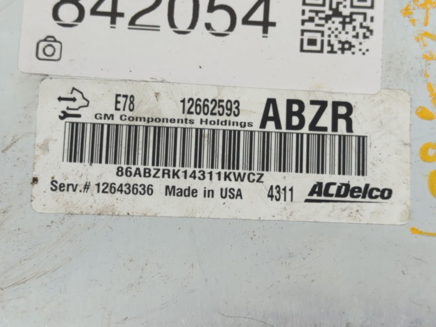 2012-2016 Chevrolet Sonic PCM Engine Control Computer ECU ECM PCU OEM P/N:12662593 Fits Fits 2011 2012 2013 2014 2015 2016 O