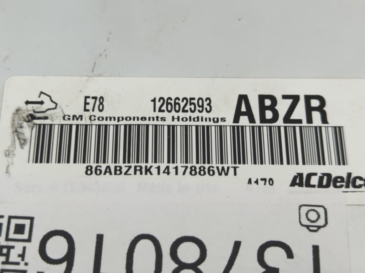 2015 Chevrolet Spark PCM Engine Control Computer ECU ECM PCU OEM P/N:12662593 Fits Fits 2011 2012 2013 OEM Used Auto Parts -