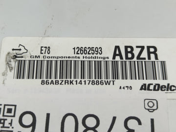 2015 Chevrolet Spark PCM Engine Control Computer ECU ECM PCU OEM P/N:12662593 Fits Fits 2011 2012 2013 OEM Used Auto Parts
