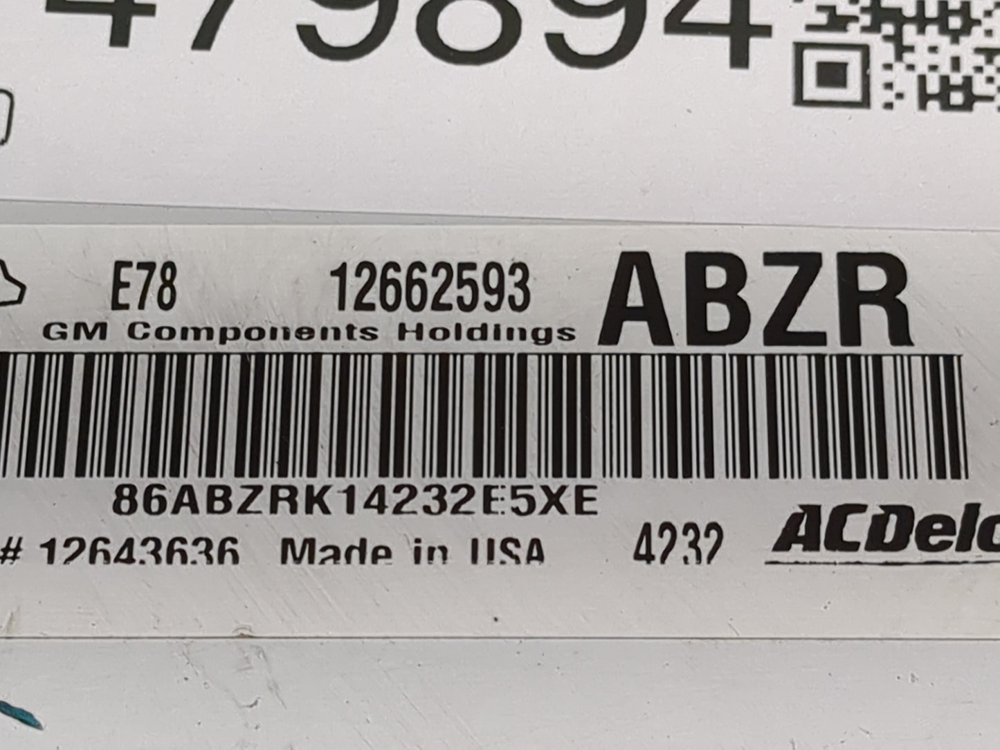 2014-2015 Chevrolet Spark PCM Engine Control Computer ECU ECM PCU OEM P/N:12662593 12643636 Fits OEM Used Auto Parts - Oemus