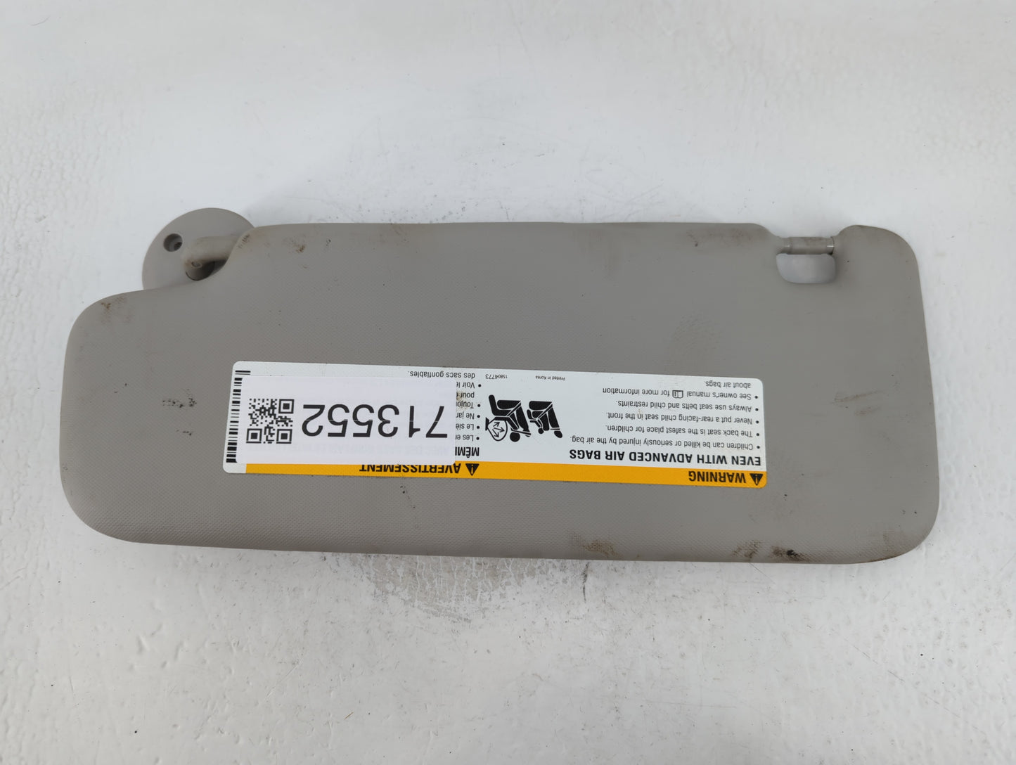 2013-2015 Chevrolet Spark Sun Visor Shade Replacement Passenger Right Mirror Fits Fits 2013 2014 2015 OEM Used Auto Parts - 