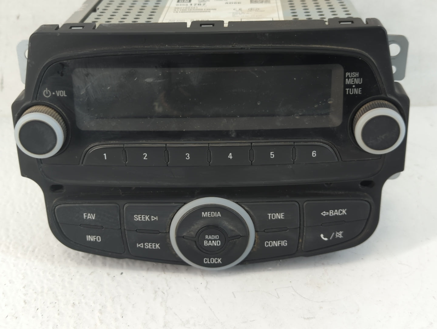 2014-2015 Chevrolet Spark Radio AM FM Cd Player Receiver Replacement P/N:94531767 Fits Fits 2014 2015 OEM Used Auto Parts - 
