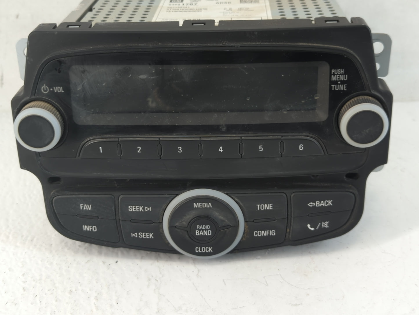 2014-2015 Chevrolet Spark Radio AM FM Cd Player Receiver Replacement P/N:94531767 Fits Fits 2014 2015 OEM Used Auto Parts - 