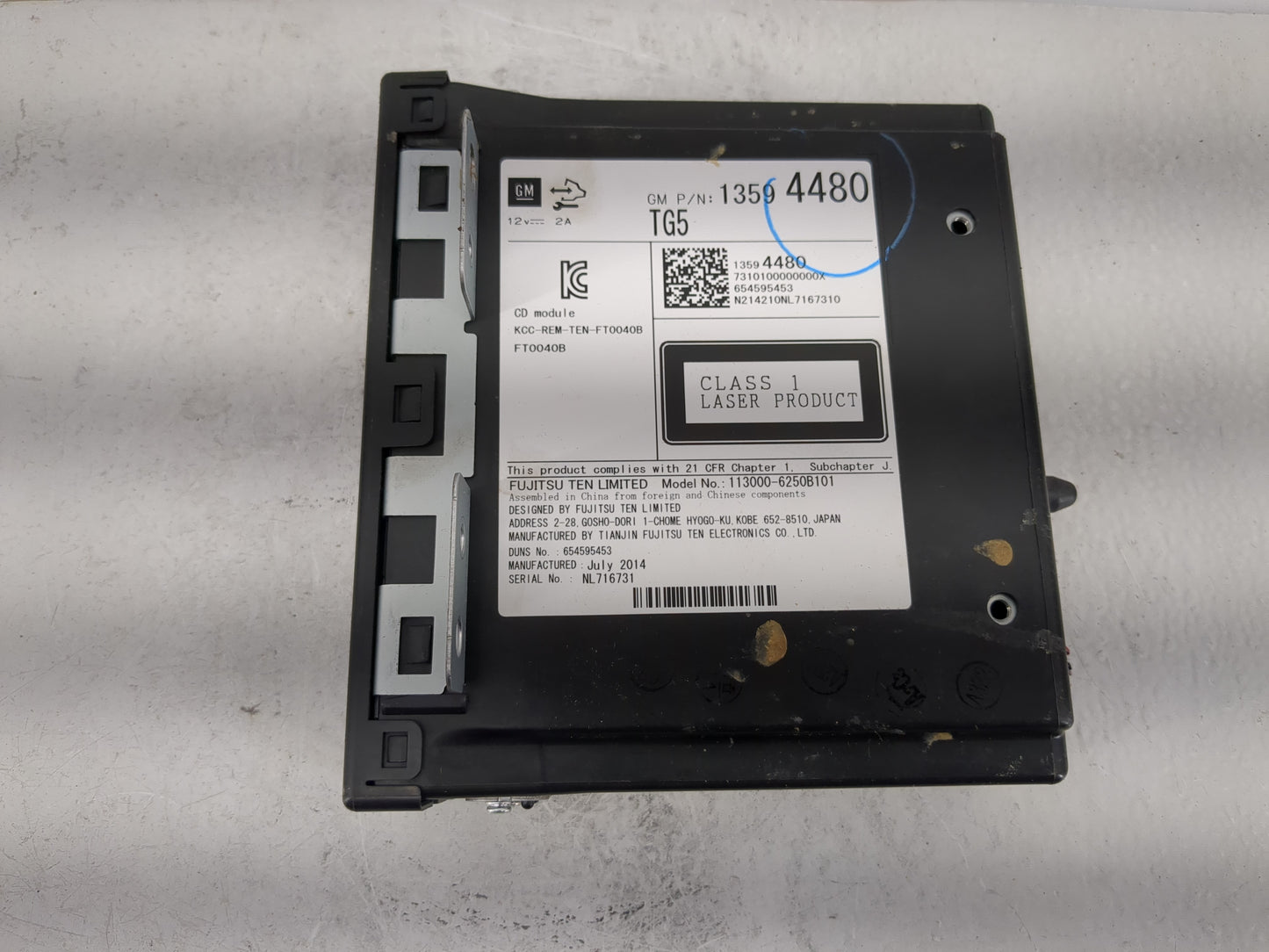 2015-2016 Chevrolet Tahoe Radio AM FM Cd Player Receiver Replacement P/N:13594480 Fits Fits 2015 2016 2017 2018 2019 2020 OE