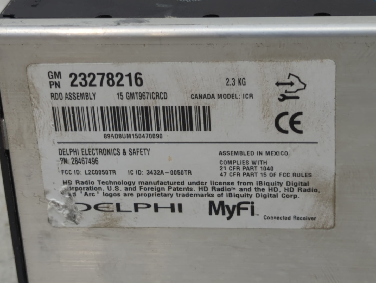 2015-2016 Chevrolet Traverse Radio AM FM Cd Player Receiver Replacement P/N:23278216 28467496, L2C0050TR Fits Fits 2015 2016