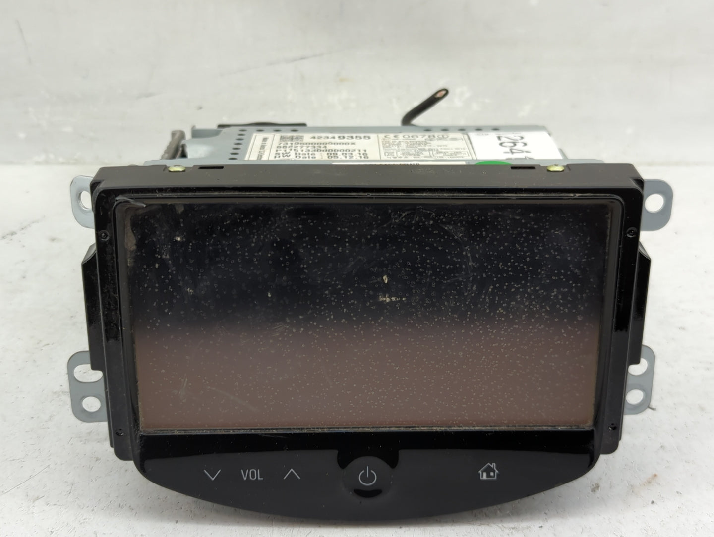 2015-2016 Chevrolet Trax Radio AM FM Cd Player Receiver Replacement P/N:688277334 42349355, 94531785 Fits Fits 2015 2016 OEM