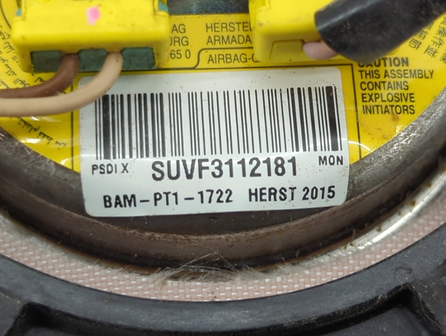 2015 Chevrolet Trax Air Bag Driver Left Steering Wheel Mounted P/N:SUVF3112181 823761820, N215079675500152 Fits OEM Used Aut