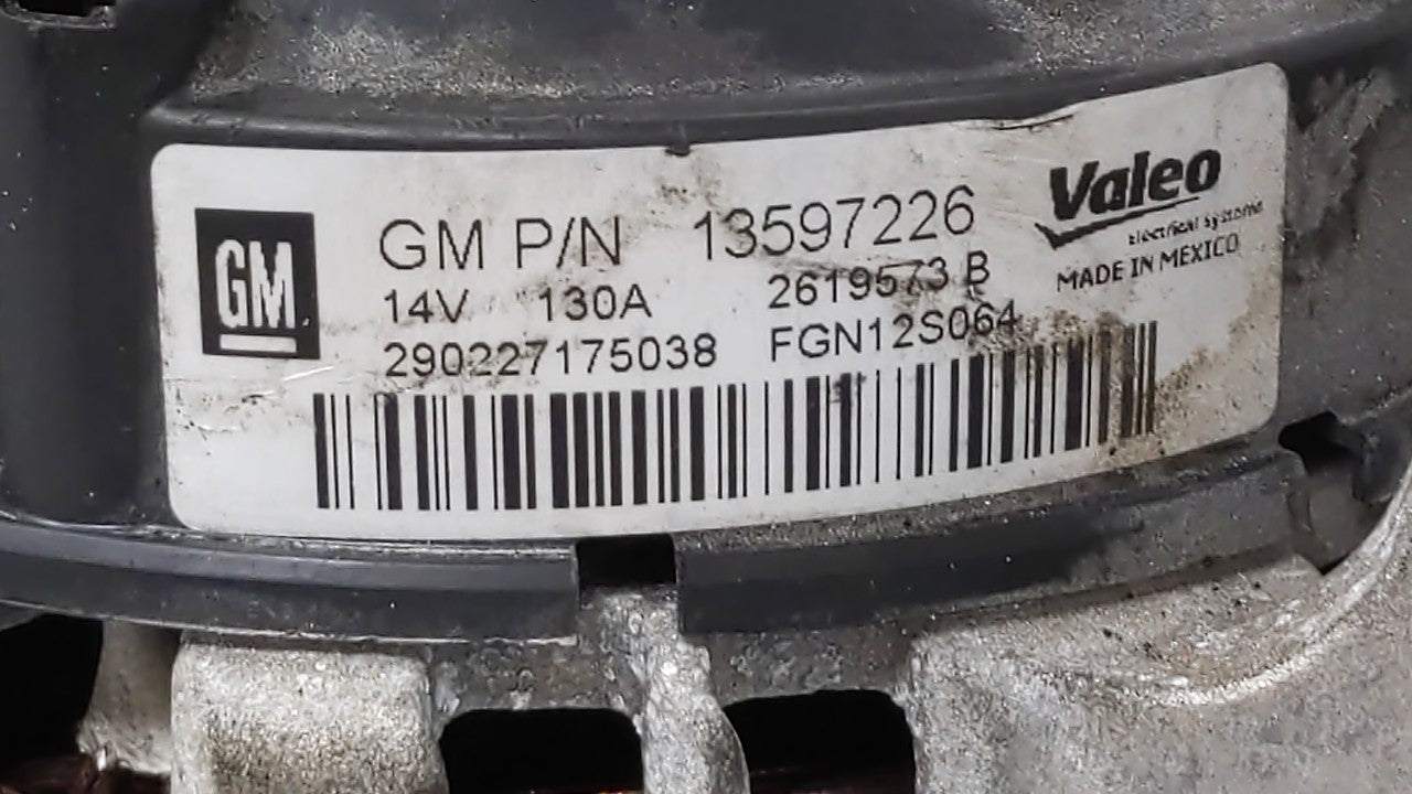 2013-2018 Chevrolet Trax Alternator Replacement Generator Charging Assembly Engine OEM P/N:13597226 13588289 Fits OEM Used A