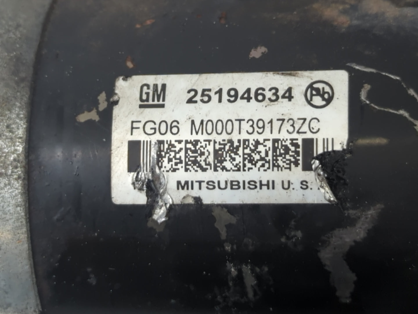 2013-2021 Chevrolet Trax Car Starter Motor Solenoid OEM P/N:M000T39173ZC 25194634 Fits OEM Used Auto Parts - Oemusedautopart
