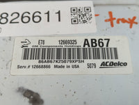 2013-2016 Chevrolet Trax PCM Engine Control Computer ECU ECM PCU OEM P/N:12669325 Fits Fits 2011 2012 2013 2014 2015 2016 OE