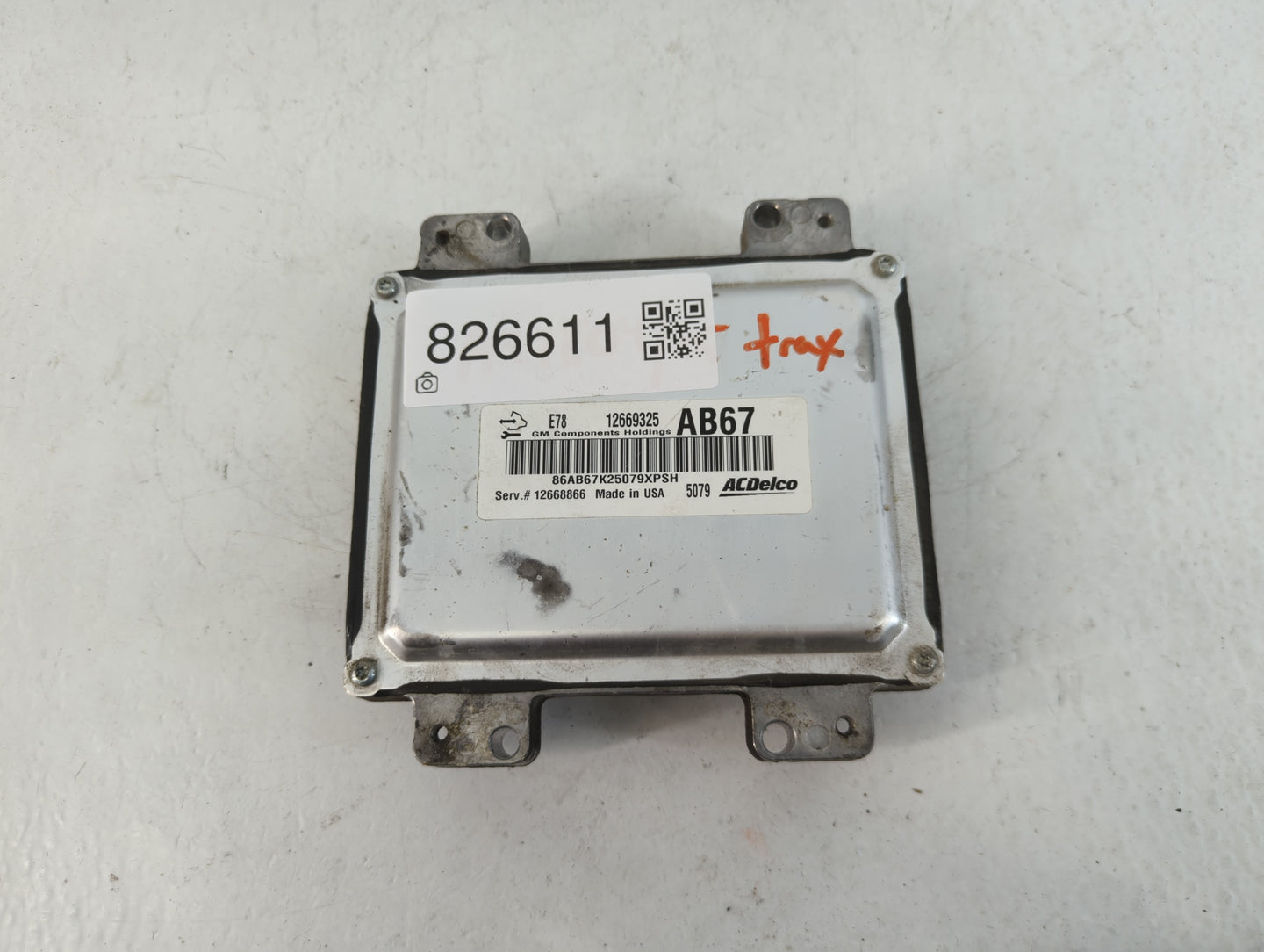 2013-2016 Chevrolet Trax PCM Engine Control Computer ECU ECM PCU OEM P/N:12669325 Fits Fits 2011 2012 2013 2014 2015 2016 OE