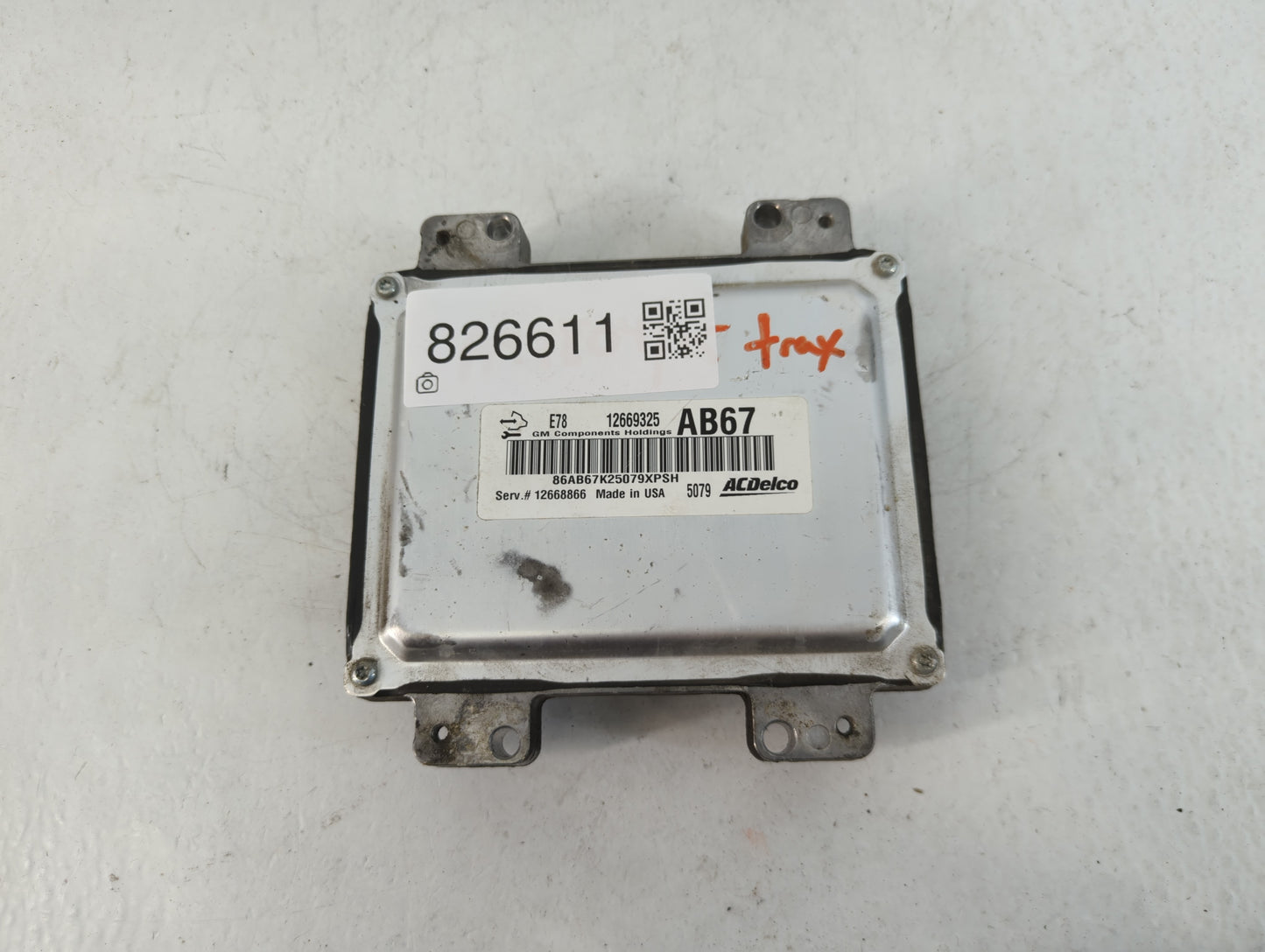 2013-2016 Chevrolet Trax PCM Engine Control Computer ECU ECM PCU OEM P/N:12669325 Fits Fits 2011 2012 2013 2014 2015 2016 OE