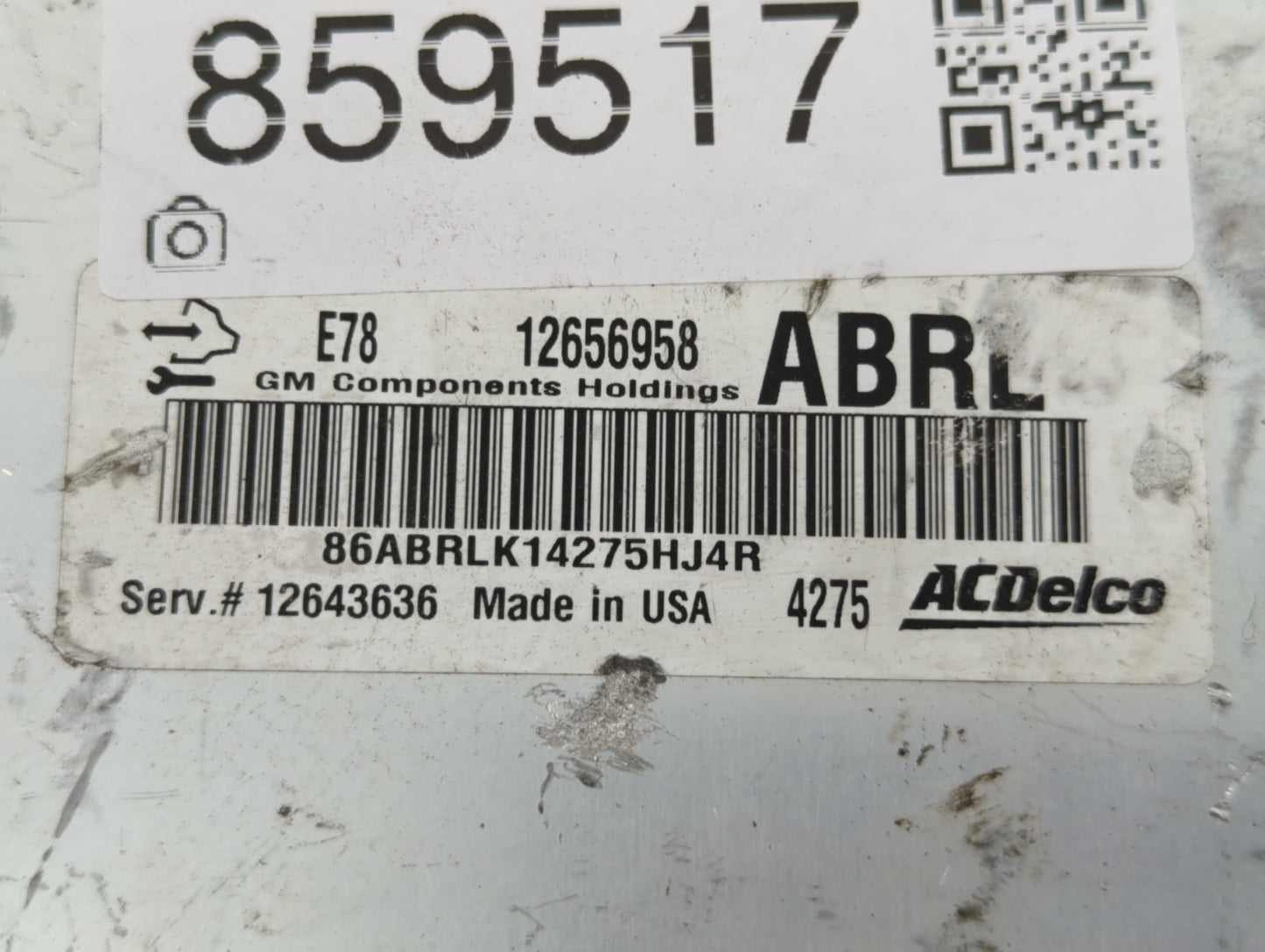 2013-2016 Chevrolet Trax PCM Engine Control Computer ECU ECM PCU OEM P/N:12643636 12656958 Fits Fits 2011 2012 2013 2014 201