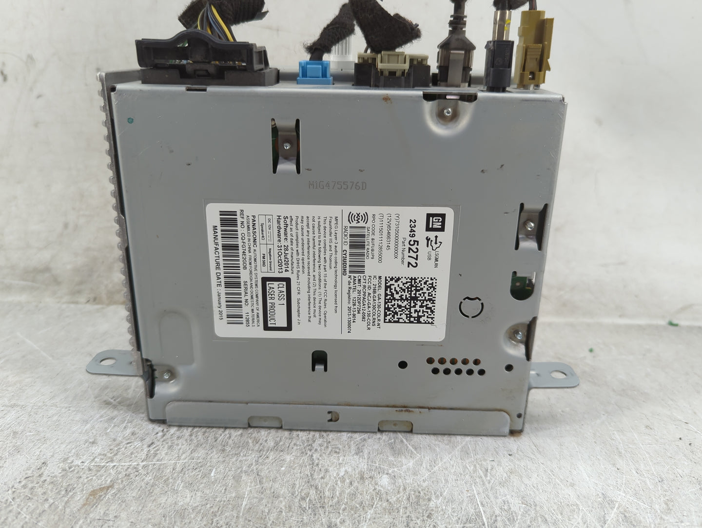 2014 Chevrolet Volt Radio AM FM Cd Player Receiver Replacement P/N:23495272 GA-130-COLR-NT, CQ-FG74E2GDB Fits Fits 2015 2016