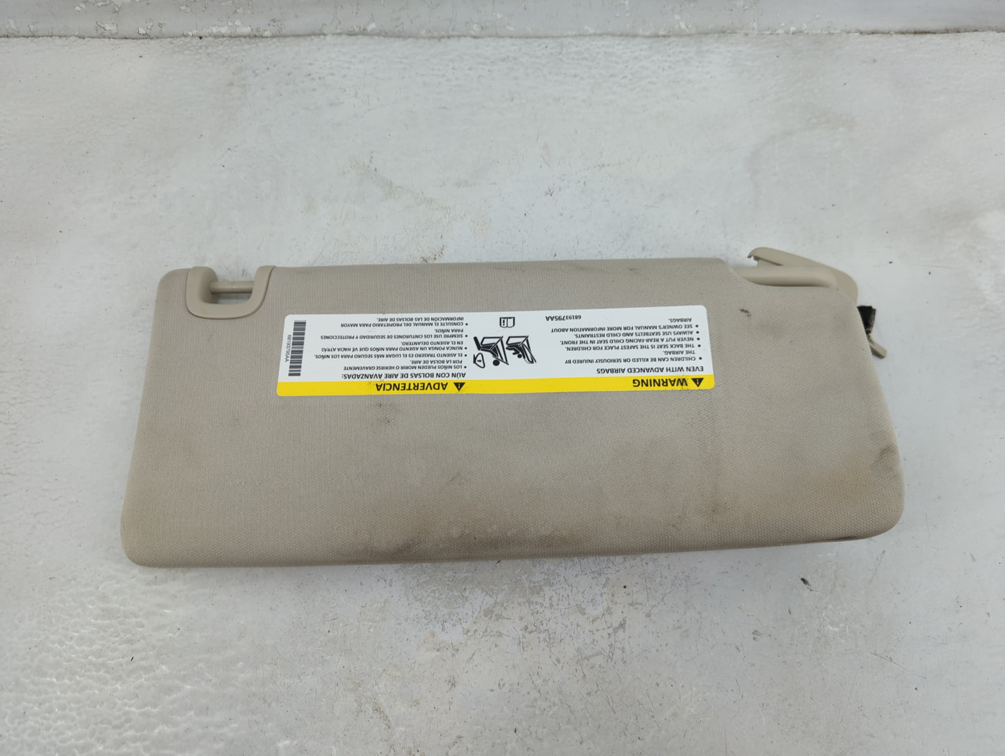 2015 Chrysler 200 Sun Visor Shade Replacement Driver Left Mirror Fits OEM Used Auto Parts - Oemusedautoparts1.com