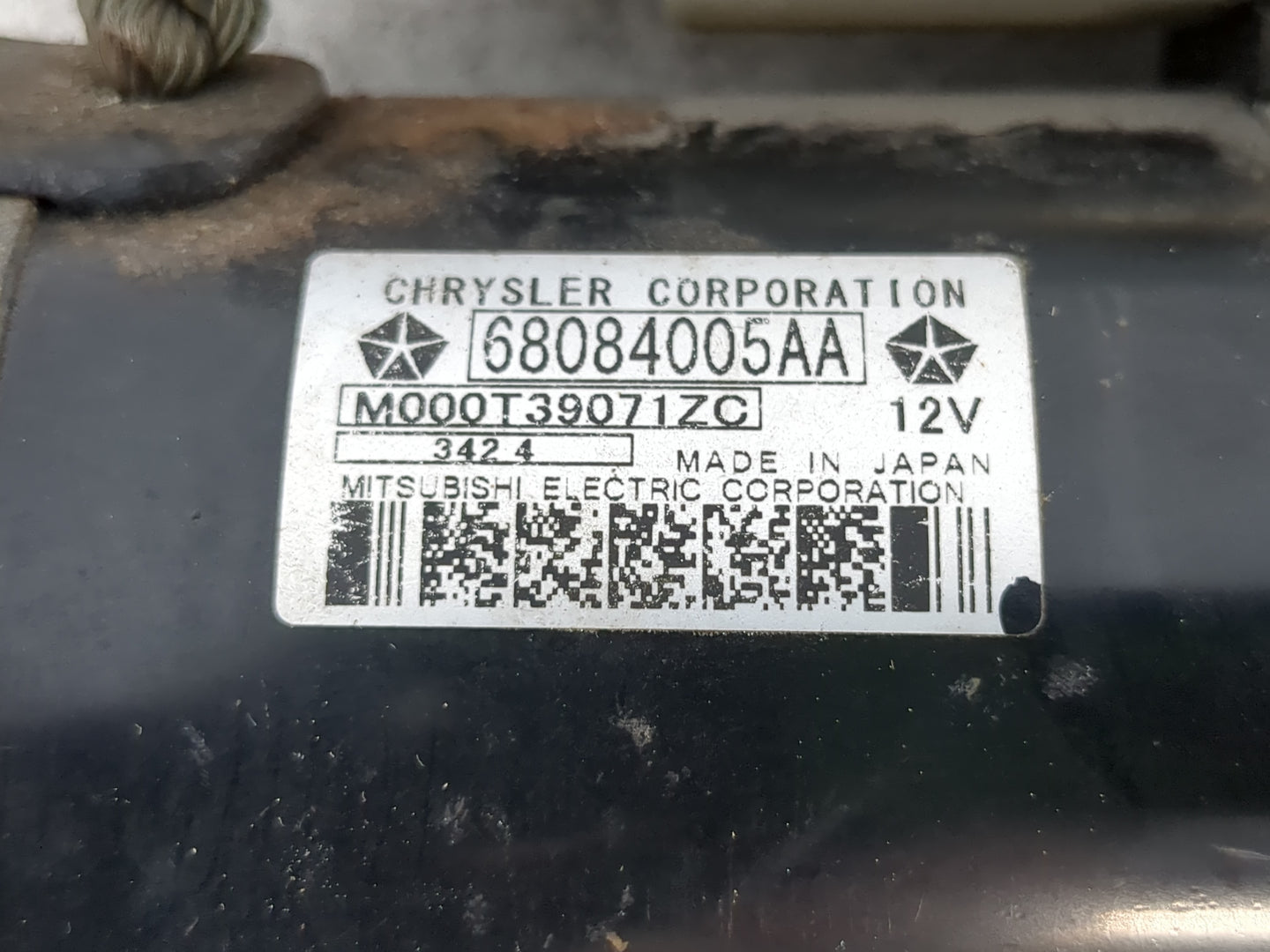2015-2017 Chrysler 200 Car Starter Motor Solenoid OEM P/N:68084005AA Fits Fits 2014 2015 2016 2017 2018 2019 2020 2021 2022 