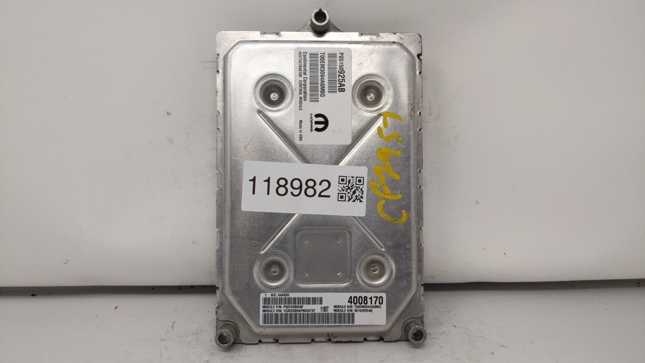 2015 Chrysler 200 PCM Engine Control Computer ECU ECM PCU OEM P/N:P05150925AB,P05150993AC P05150925AB Fits OEM Used Auto Par