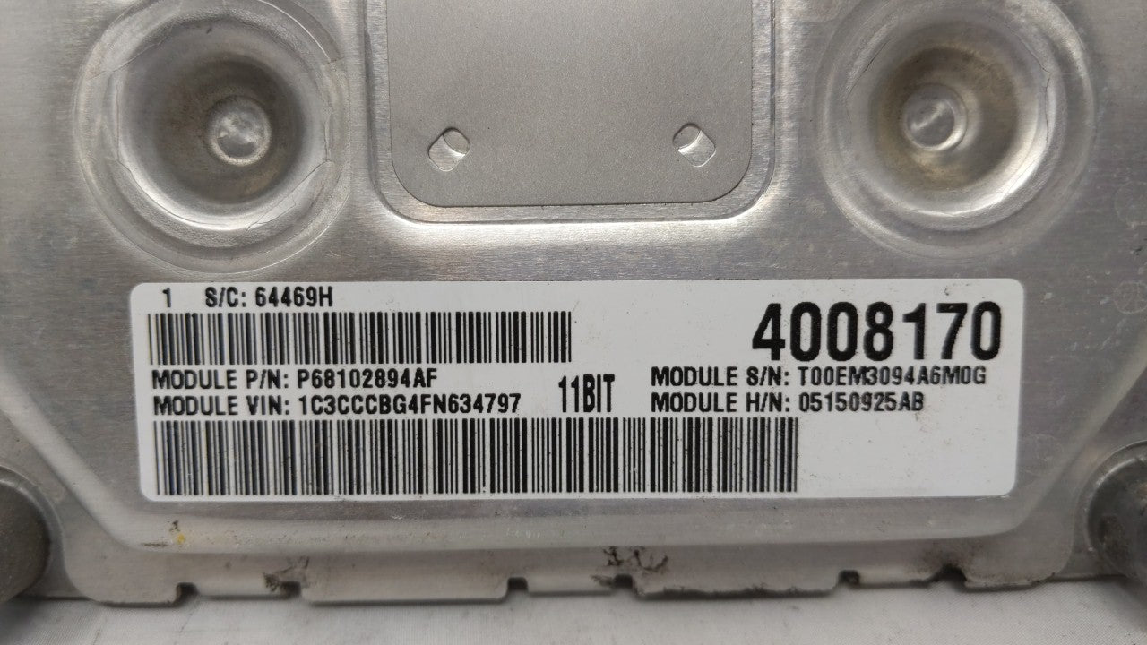 2015 Chrysler 200 PCM Engine Control Computer ECU ECM PCU OEM P/N:P05150925AB,P05150993AC P05150925AB Fits OEM Used Auto Par