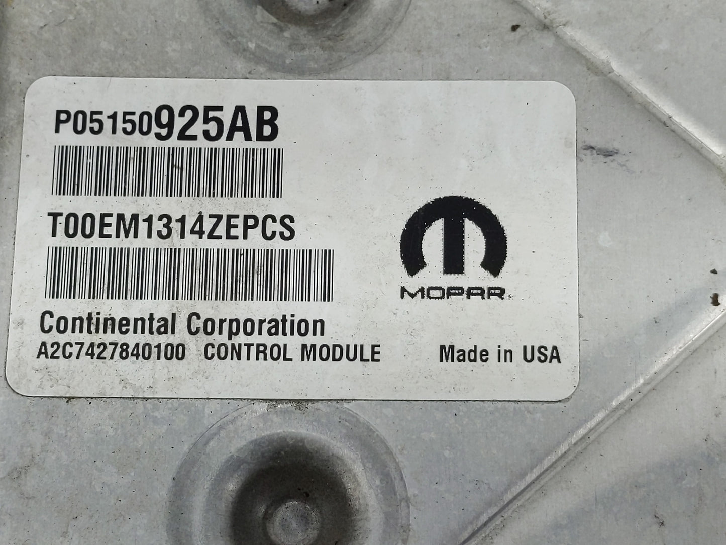 2015 Chrysler 200 PCM Engine Control Computer ECU ECM PCU OEM P/N:P05150925AB Fits OEM Used Auto Parts - Oemusedautoparts1.c