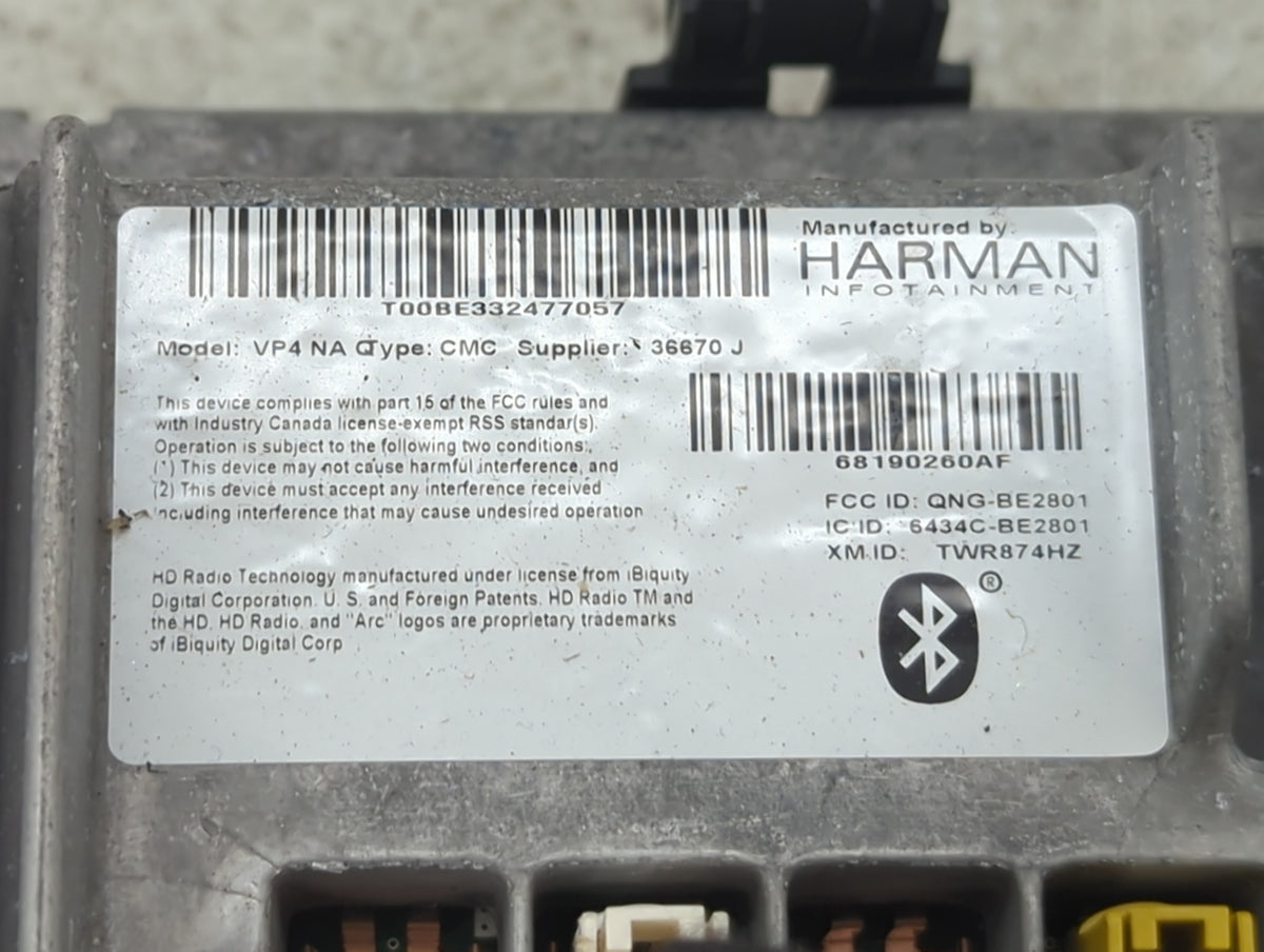 2015 Chrysler 200 Information Radio Display Screen 1421954 - Oemusedautoparts1.com