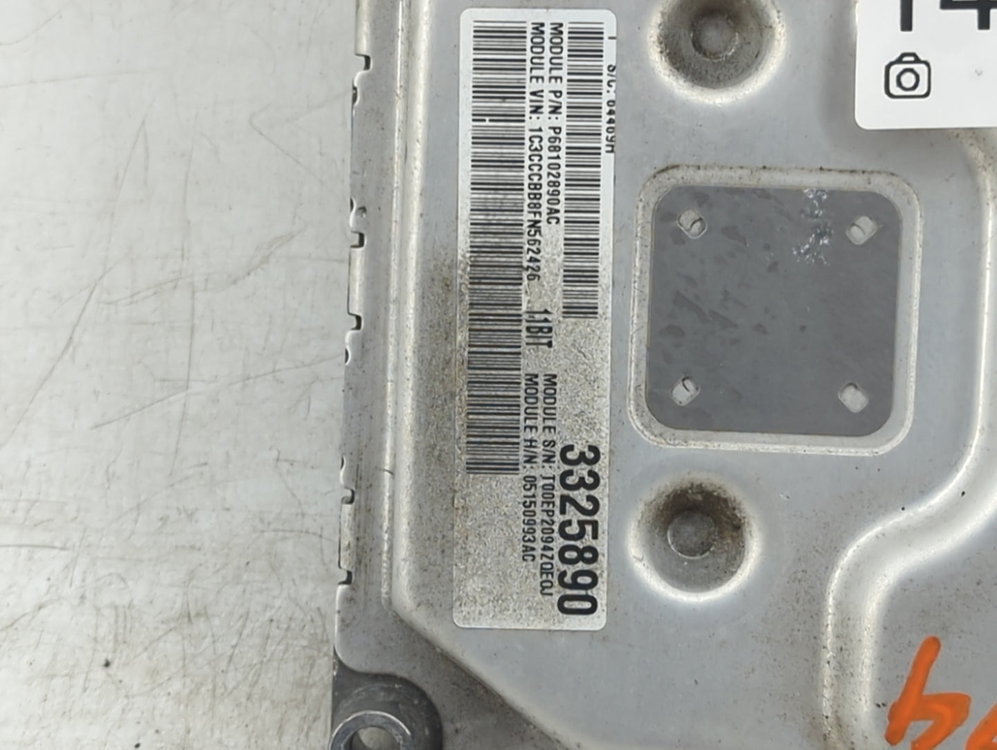 2015 Chrysler 200 PCM Engine Control Computer ECU ECM PCU OEM P/N:05150993AC Fits OEM Used Auto Parts - Oemusedautoparts1.co