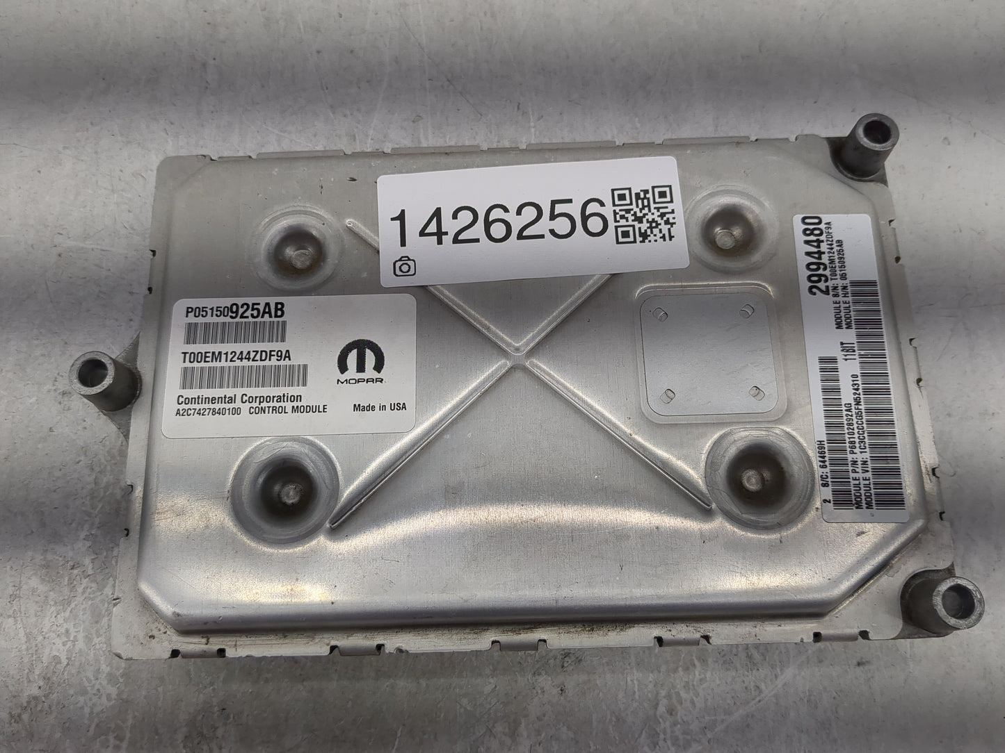 2015 Chrysler 200 PCM Engine Control Computer ECU ECM PCU OEM P/N:P05150925AB Fits OEM Used Auto Parts - Oemusedautoparts1.c