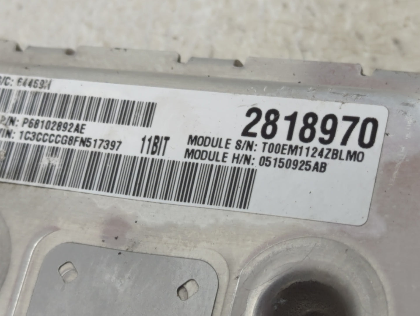 2015 Chrysler 200 PCM Engine Control Computer ECU ECM PCU OEM P/N:P05150925AB P68102892AE, 05150925AB, A2C7427840100 Fits OE