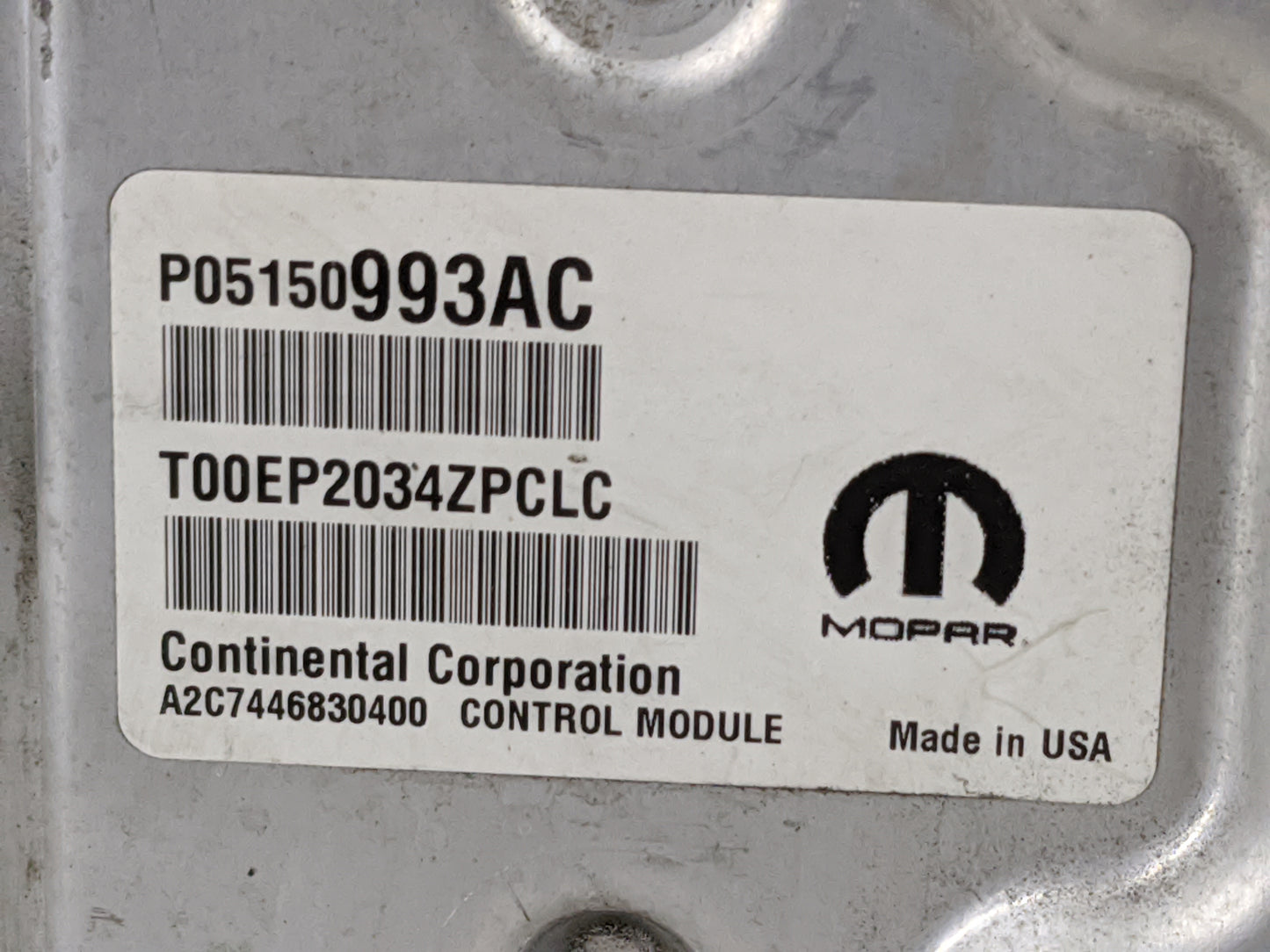 2015 Chrysler 200 PCM Engine Control Computer ECU ECM PCU OEM P/N:P05150993AC T00EP2034ZPCLC, A2C7446830400 Fits OEM Used Au